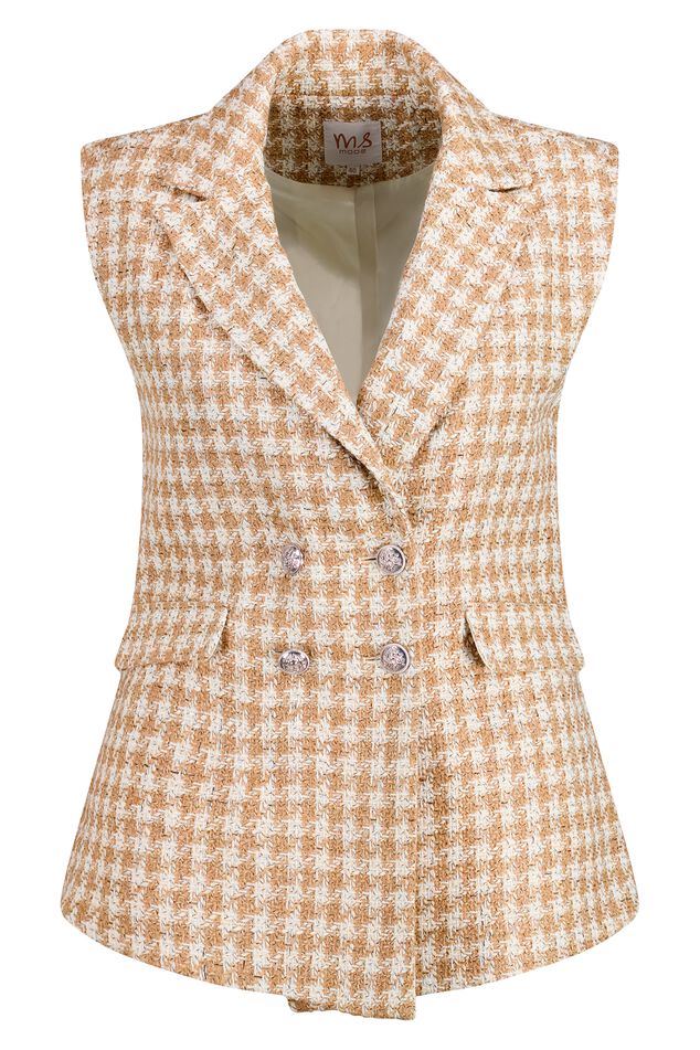 Gilet en tweed bicolore image number 1