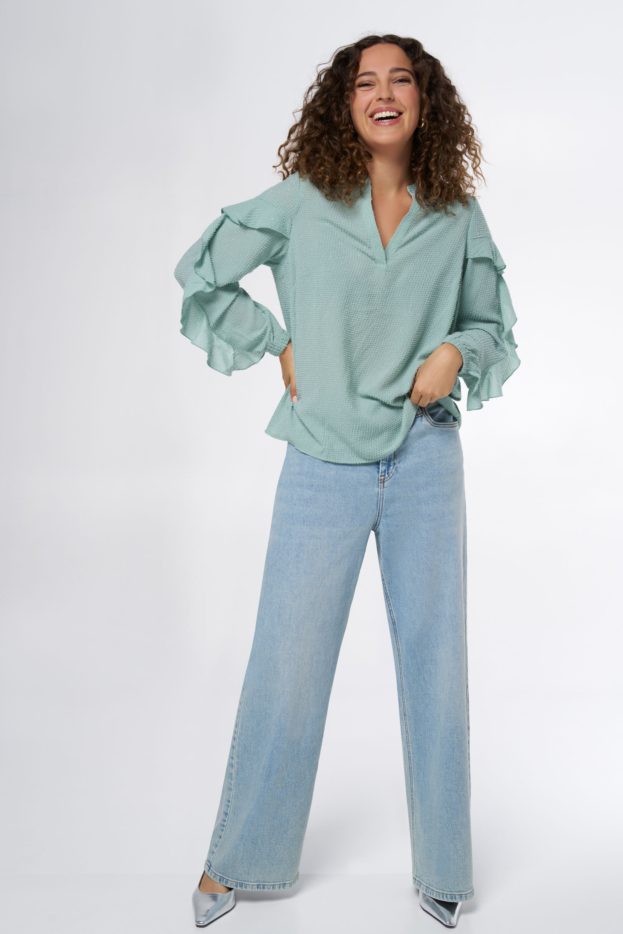 Chemisier &agrave; volants image number 6