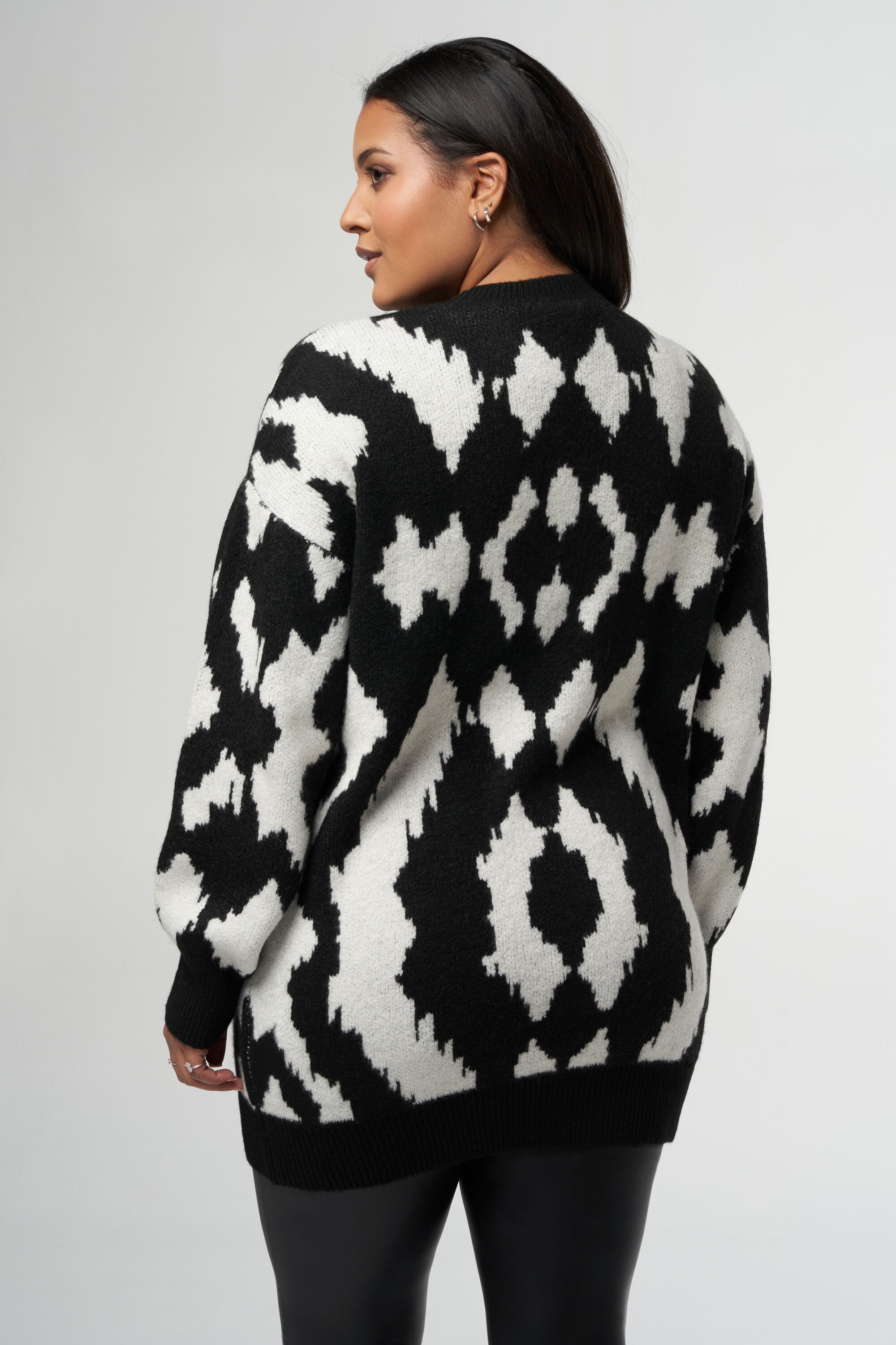 Gebreide trui met duo print image number 3