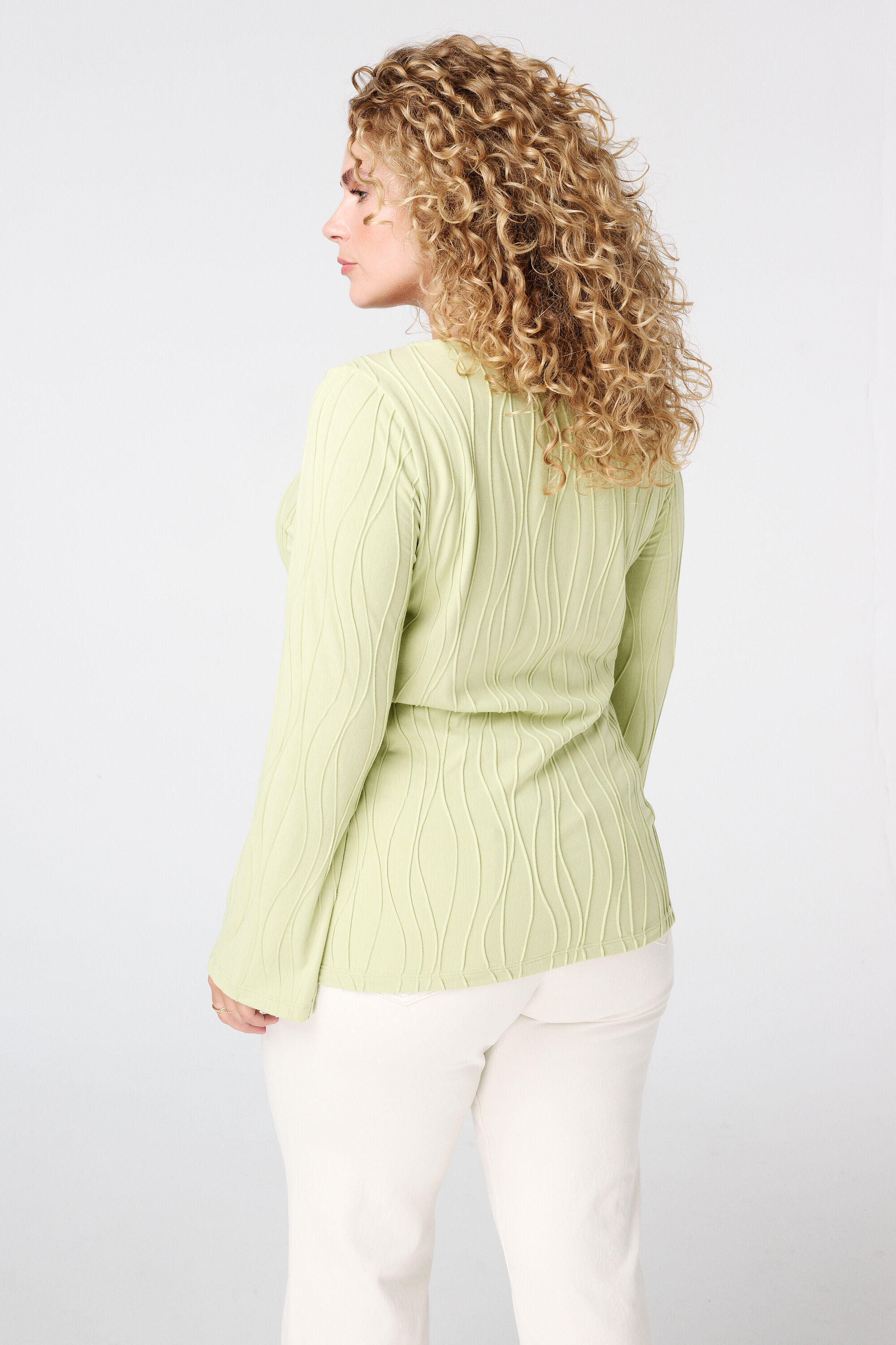 Aansluitende t-shirt met lange mouwen image number 3