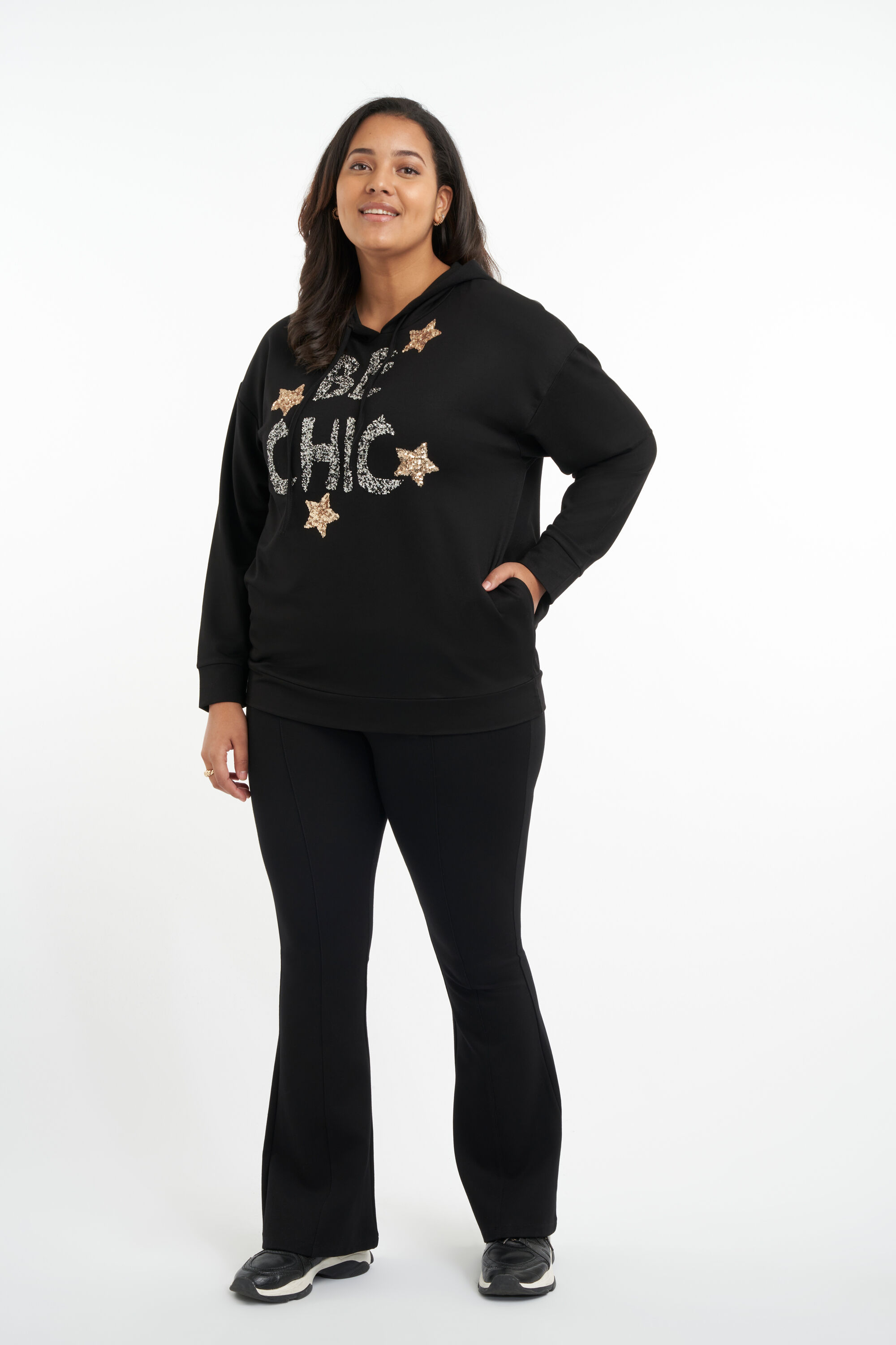 Hoodie met glitter image number 5