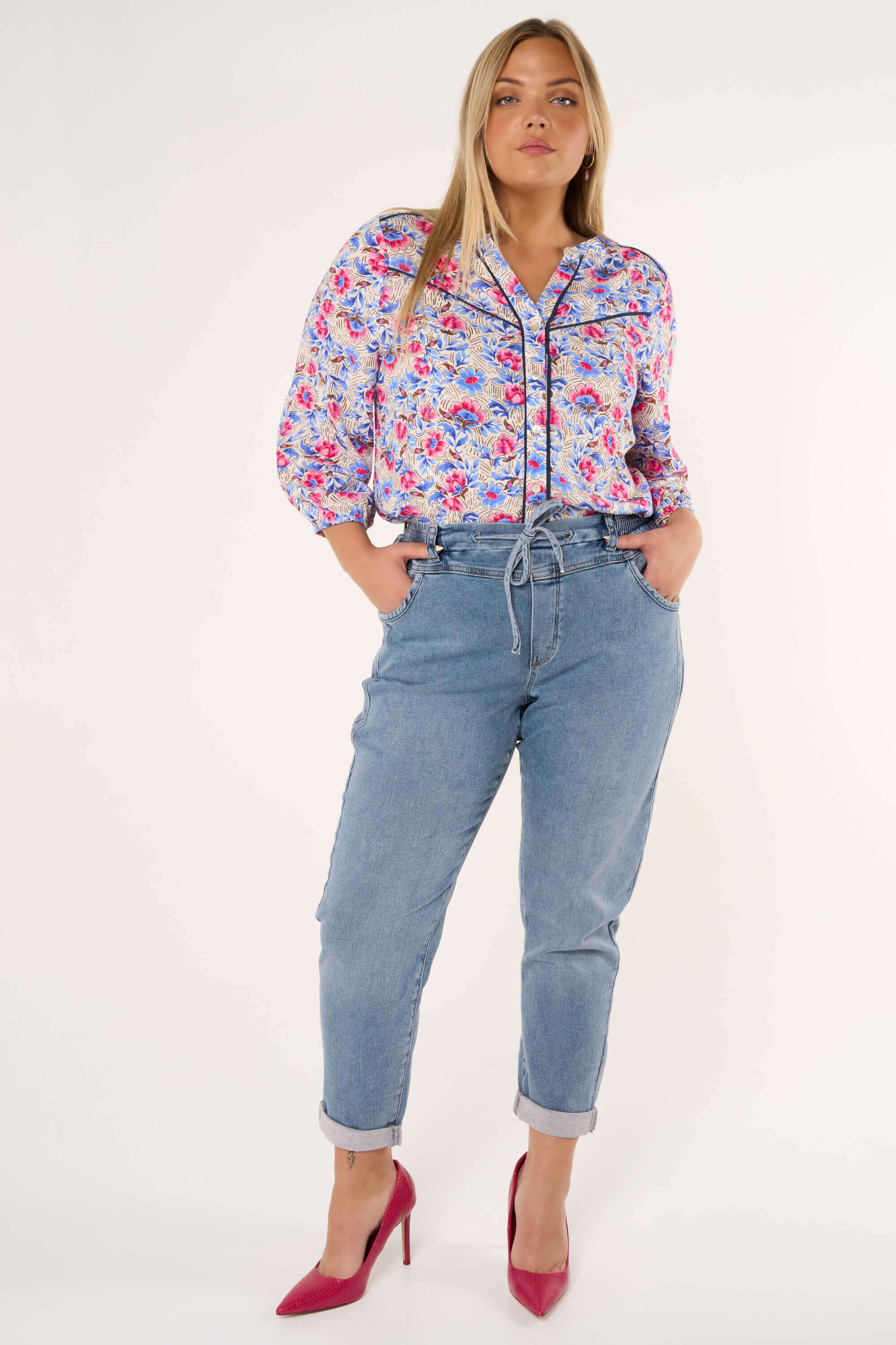 Jog denim broek image number 6