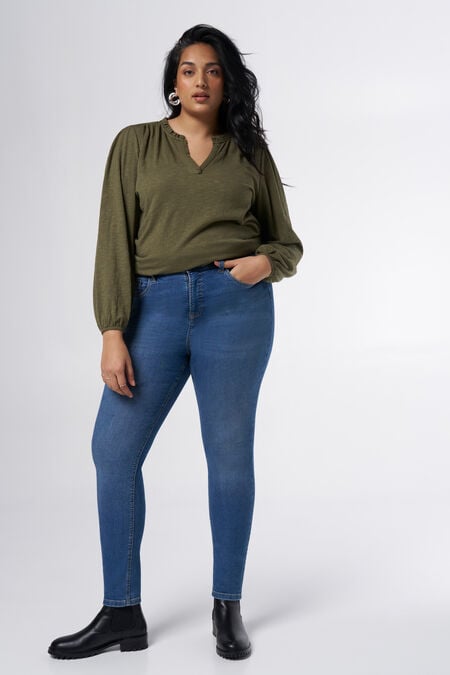 Skinny leg high waist jeans CHERRY Skinny leg high waist jeans CHERRY