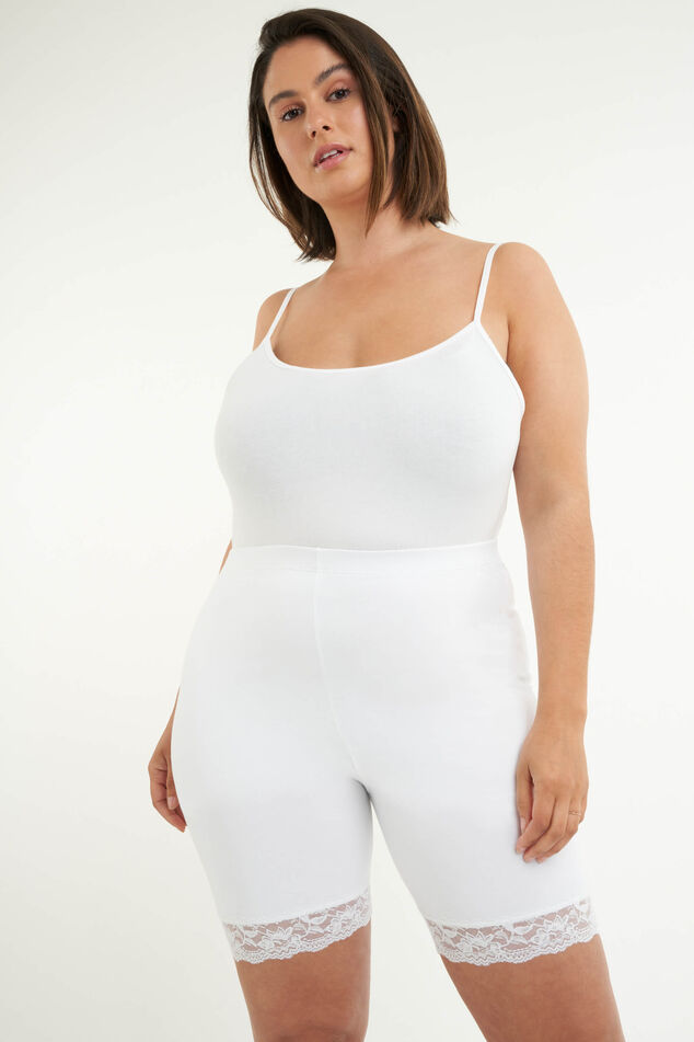 Korte legging met kant image number 0