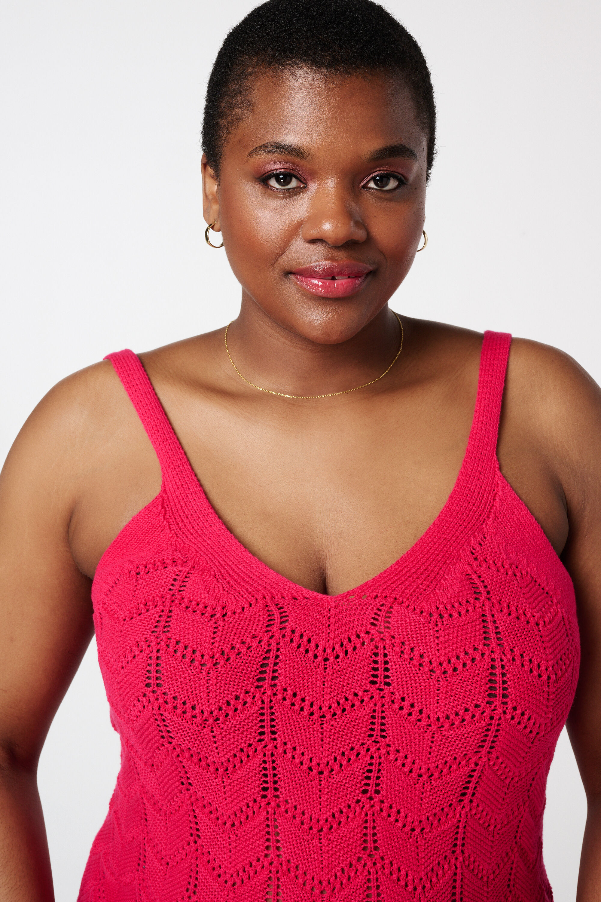 Gehaakte top met v-hals image number 4