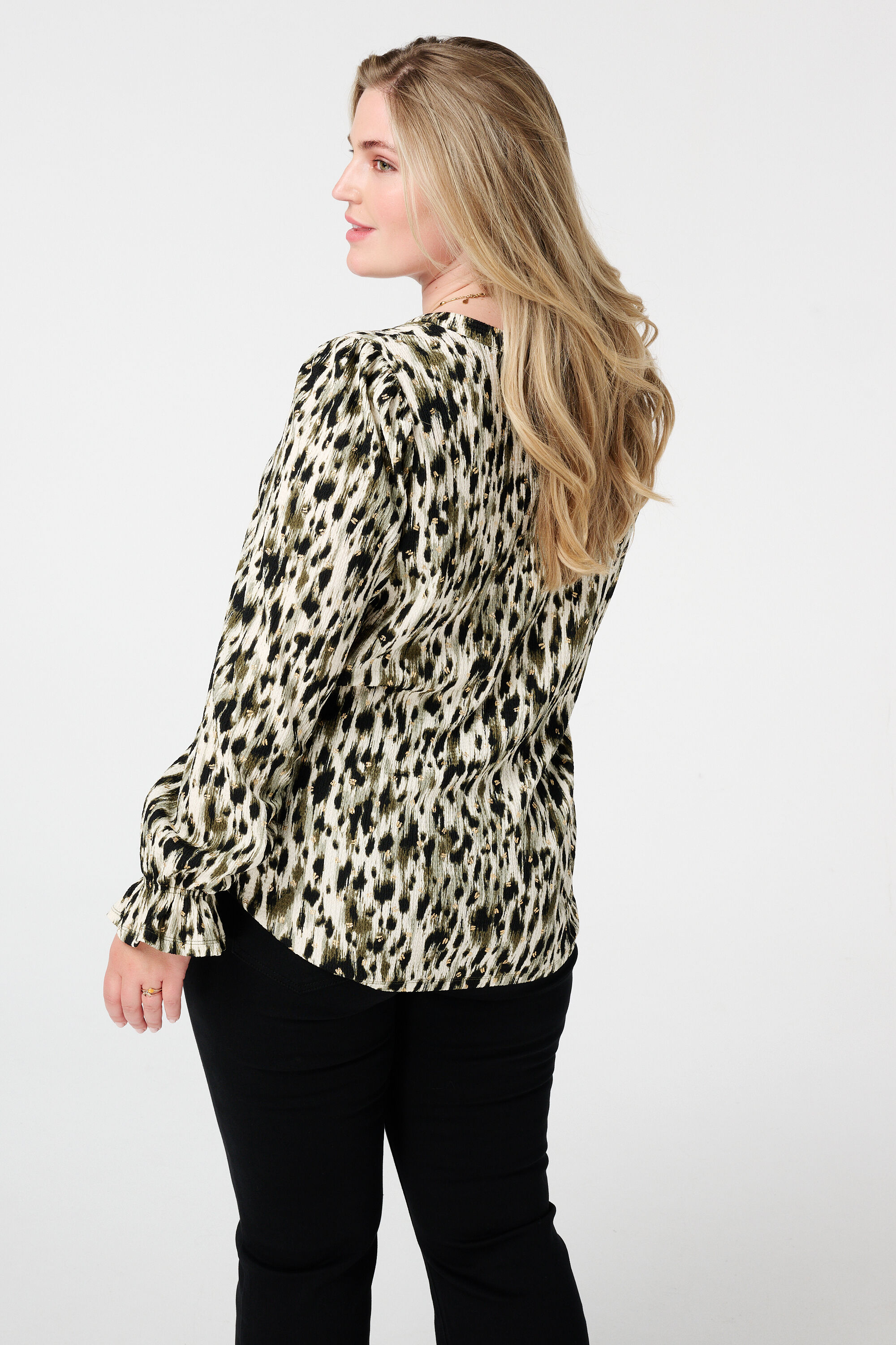 Top met print en stuctuur image number 3