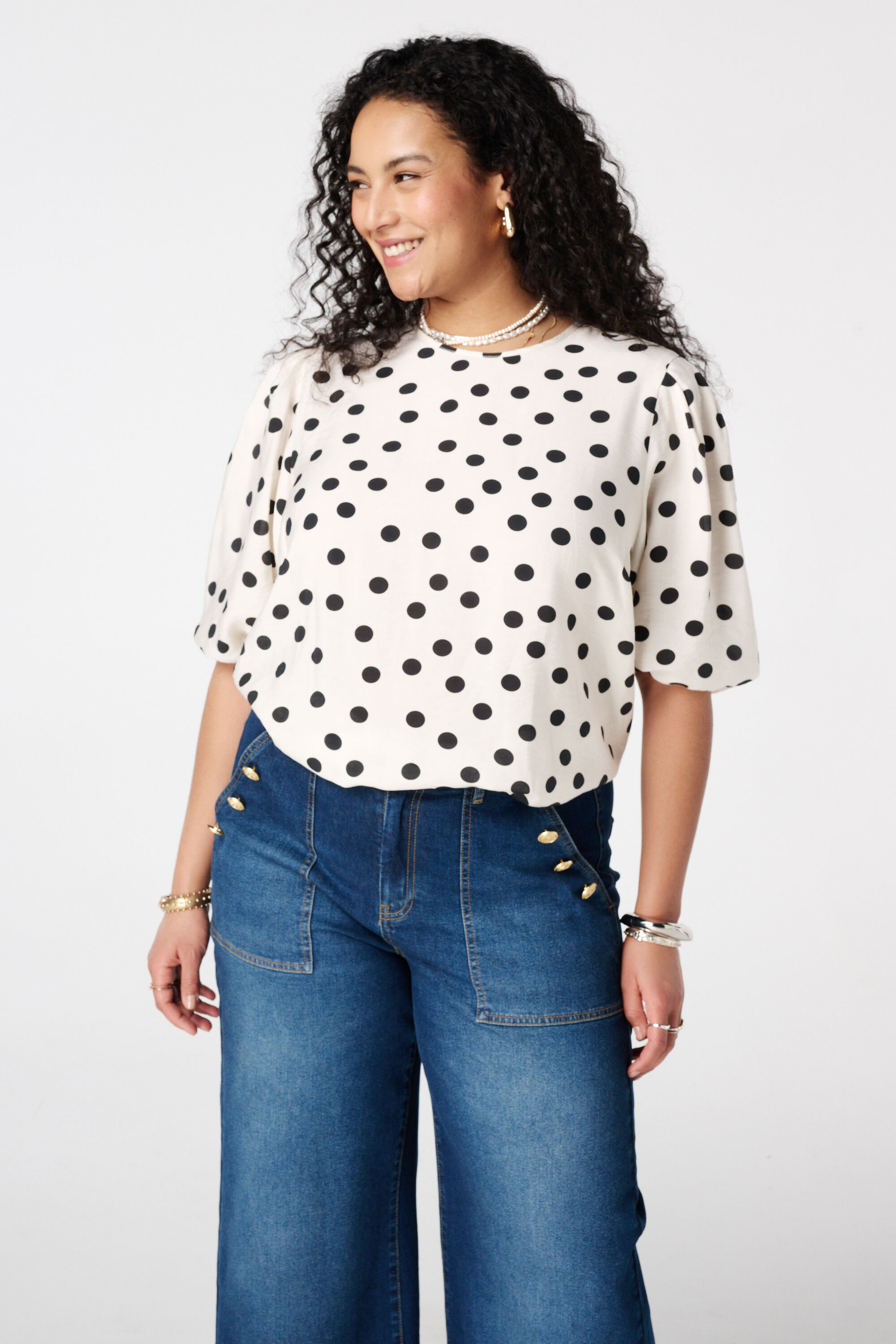 Polka dot blouse