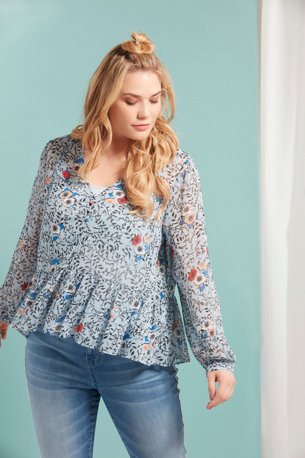 Blouse met bloemenprint image number 6