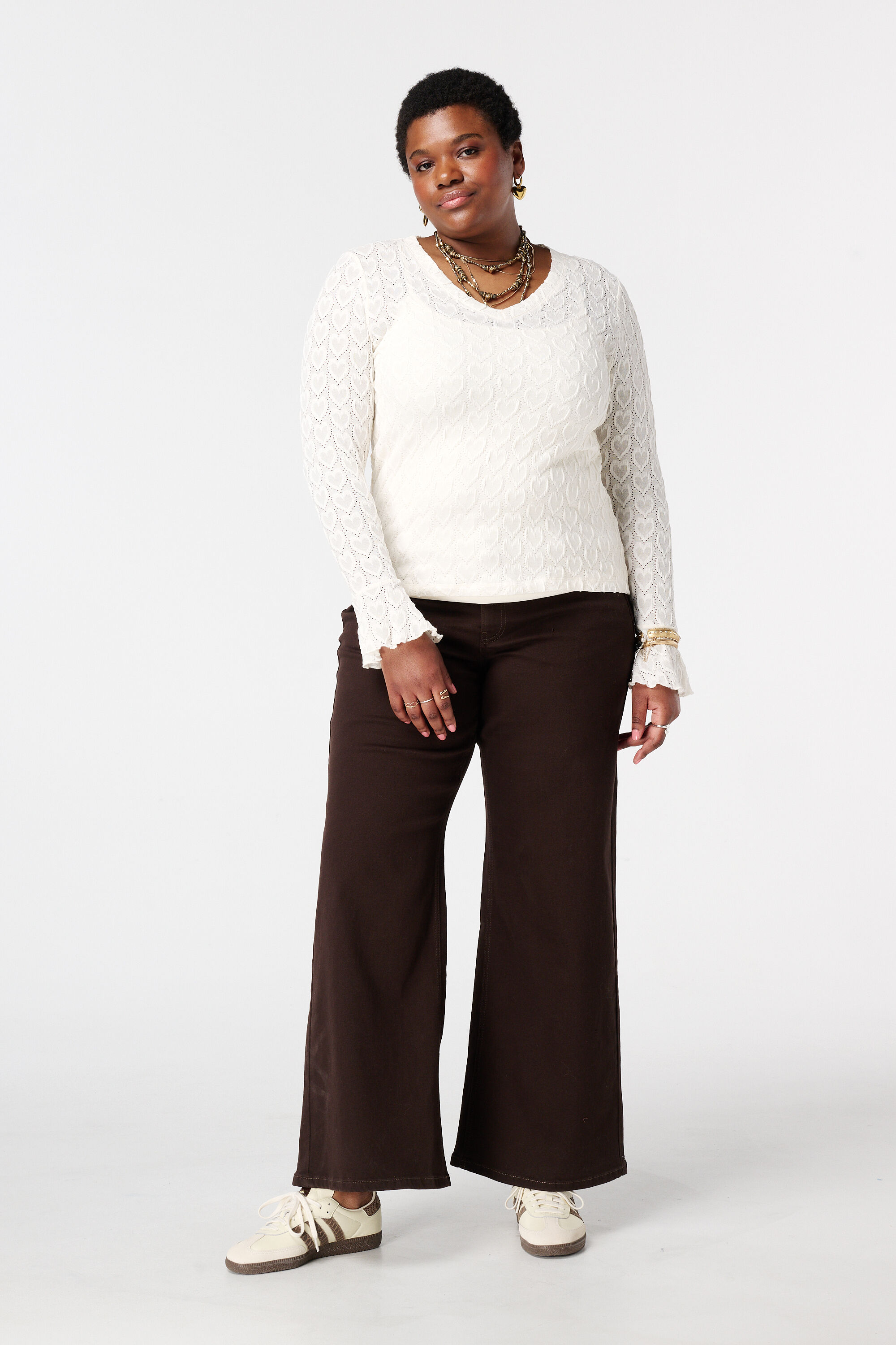 Top met trompetmouwen image number 5