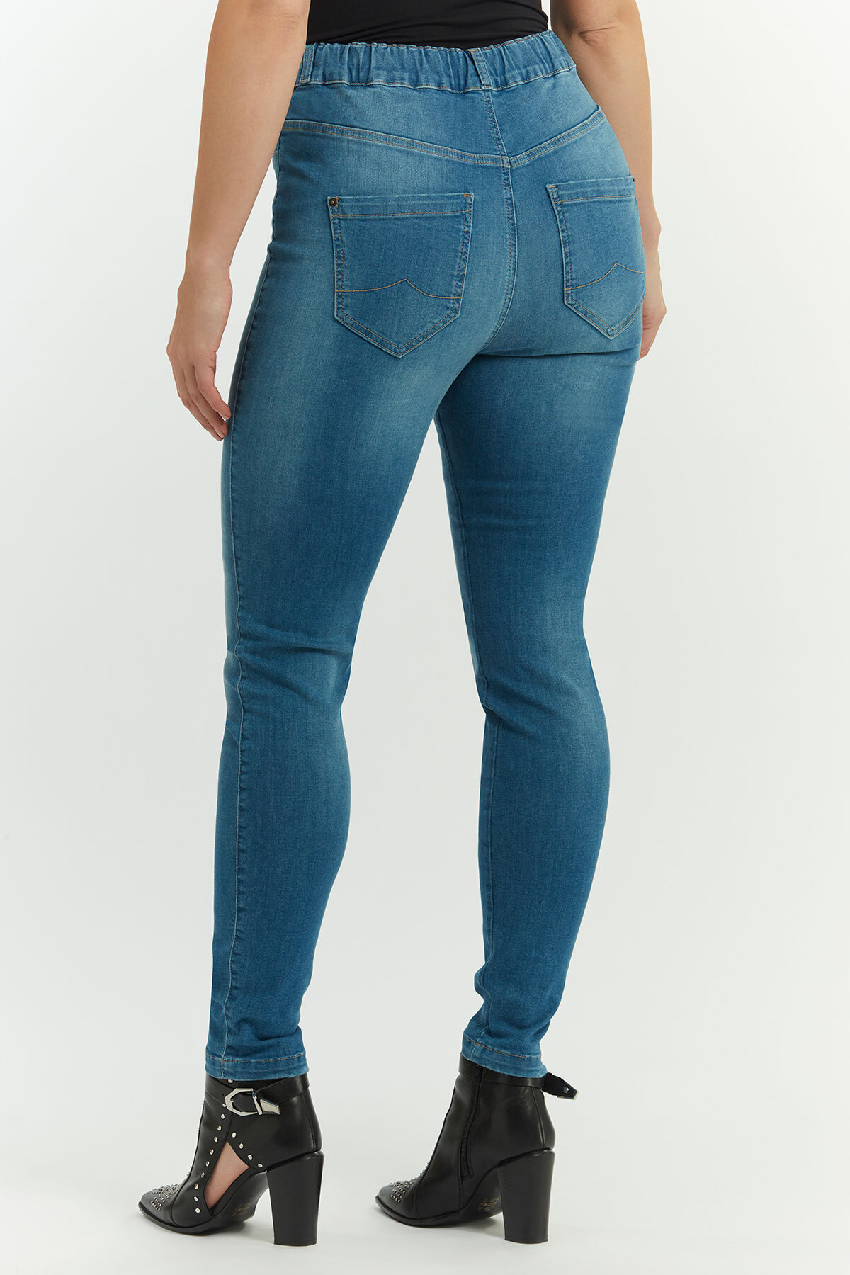 Slim fit denim tregging POPPY image number 3