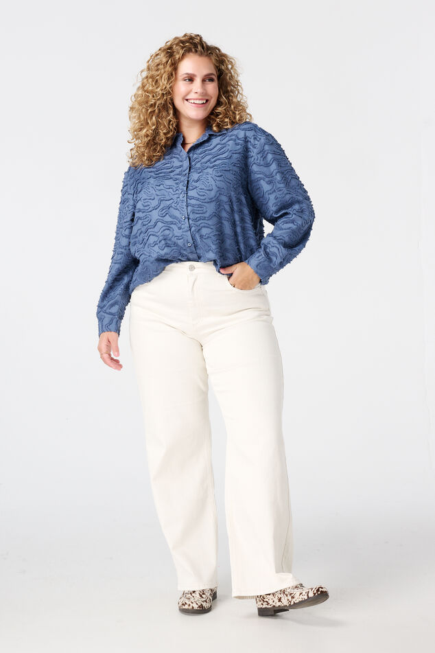 Blouse oversize en tissu structuré image number 5