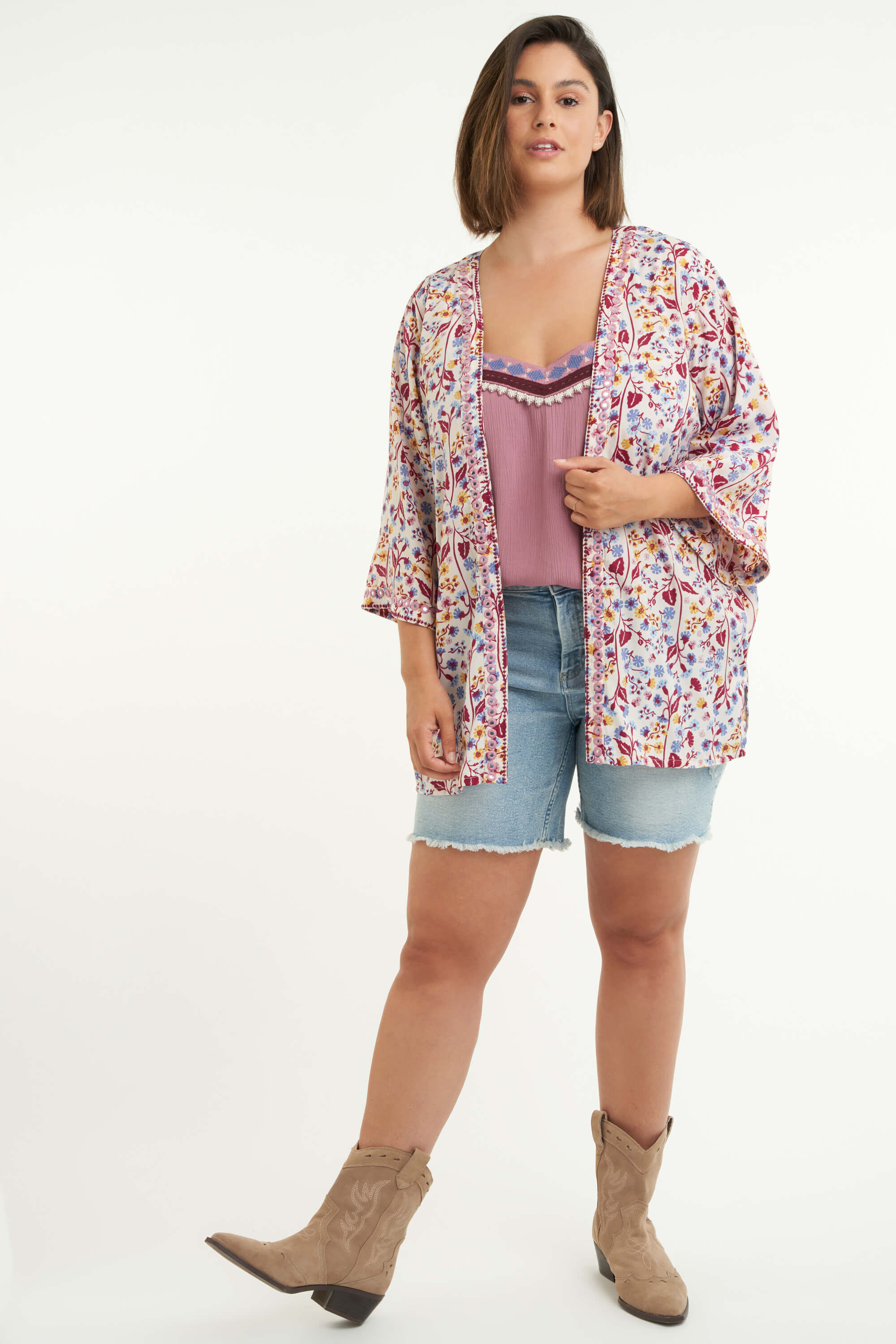 Kimono &agrave; imprim&eacute; floral  image number 5