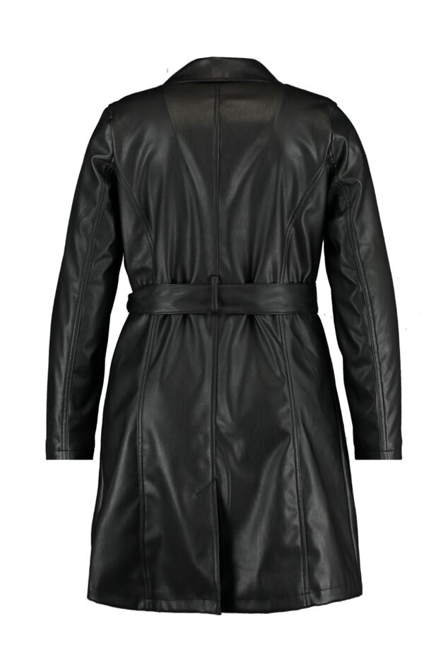 Veste en cuir PU avec ceinture image number 3