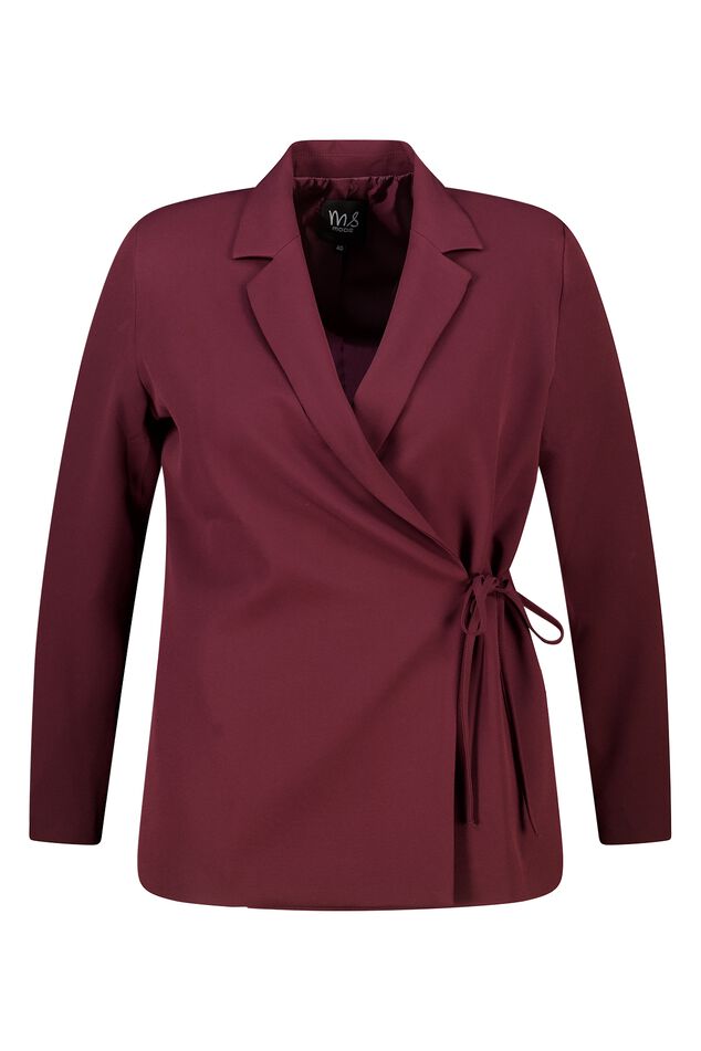 Overslag blazer met strikceintuur image number 1