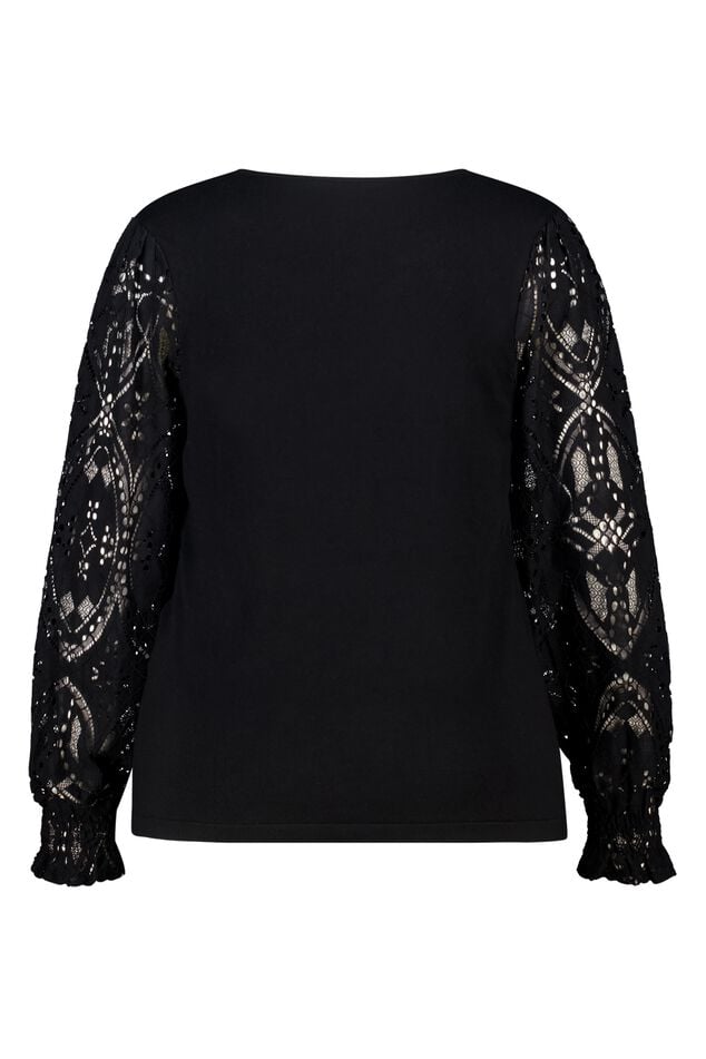 Top met kanten mouwen image number 2