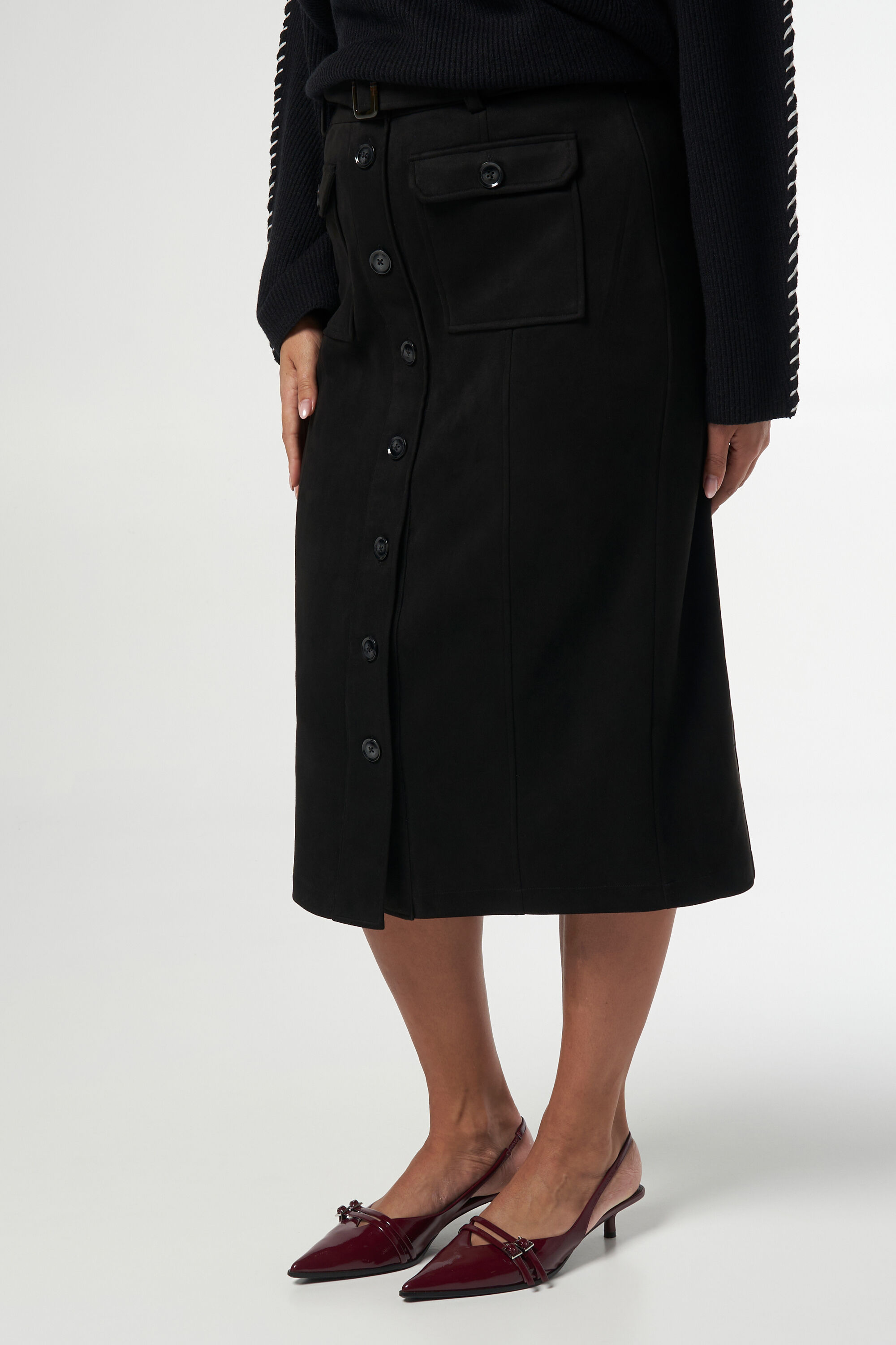 Jupe daim noir sale