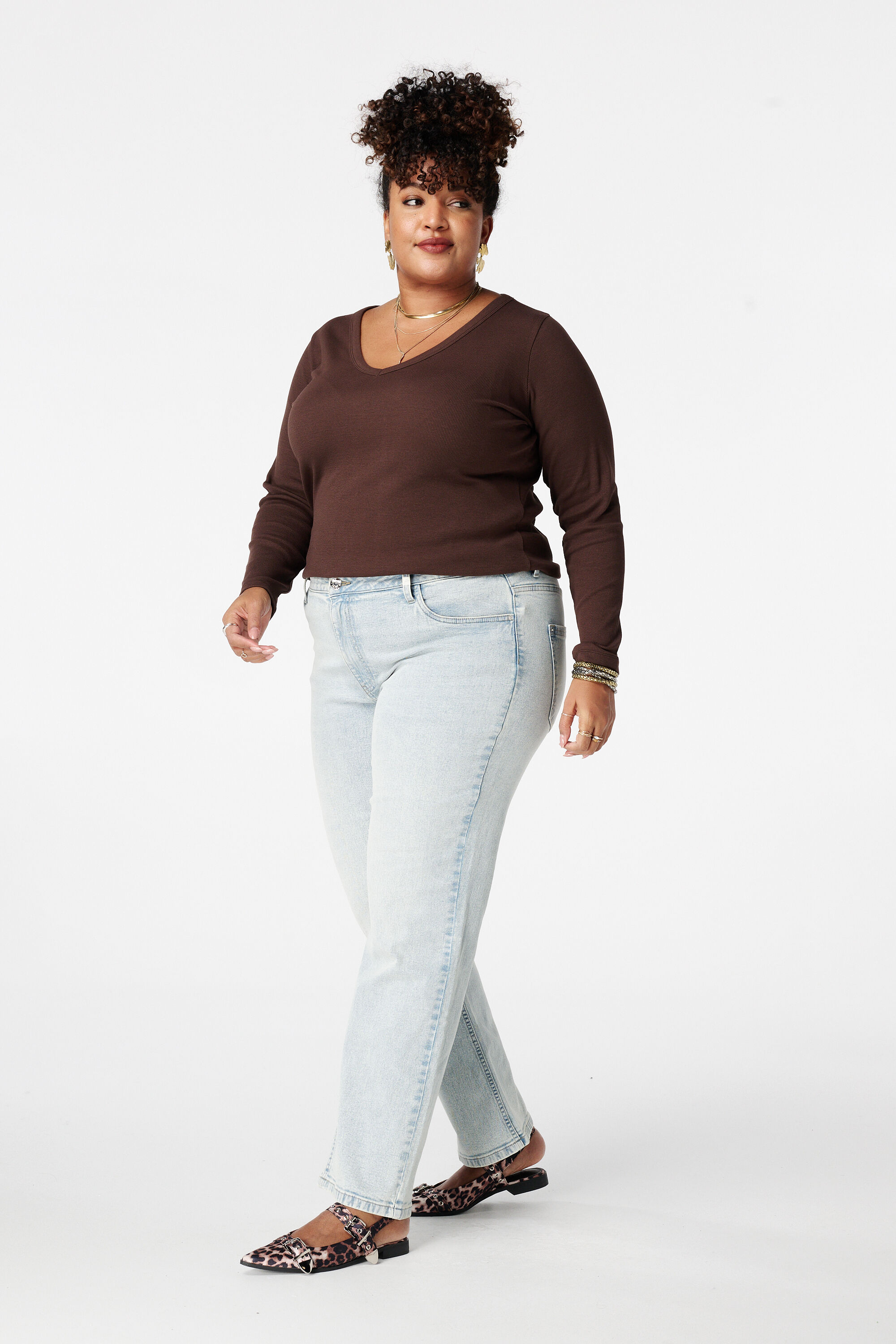 Haut c&ocirc;tel&eacute; &agrave; manches longues image number 5