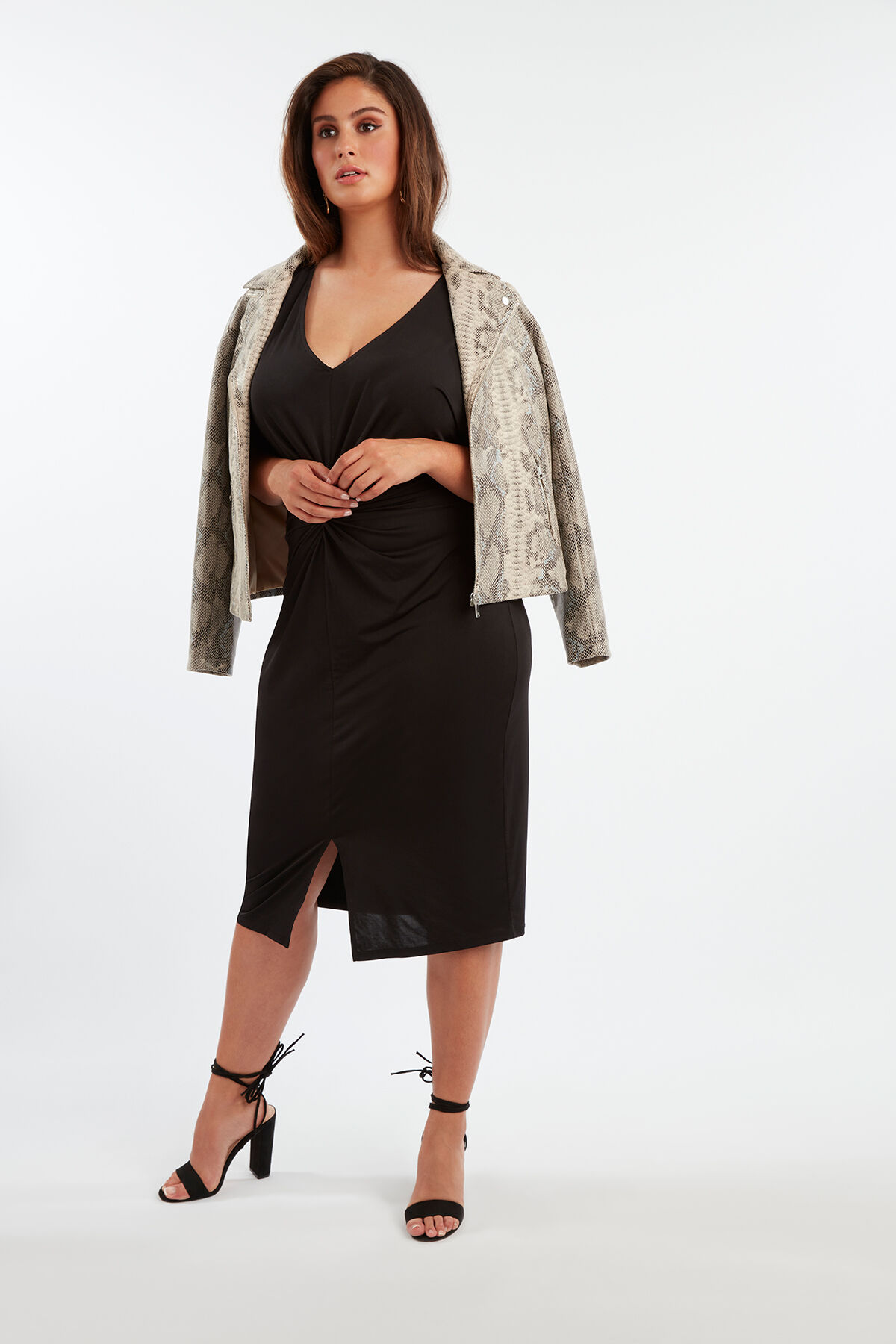 Jurk met V-hals image number 6