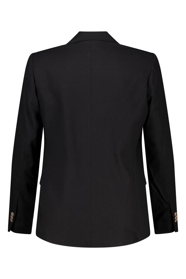 Rechtvallende blazer met linnen image number 2