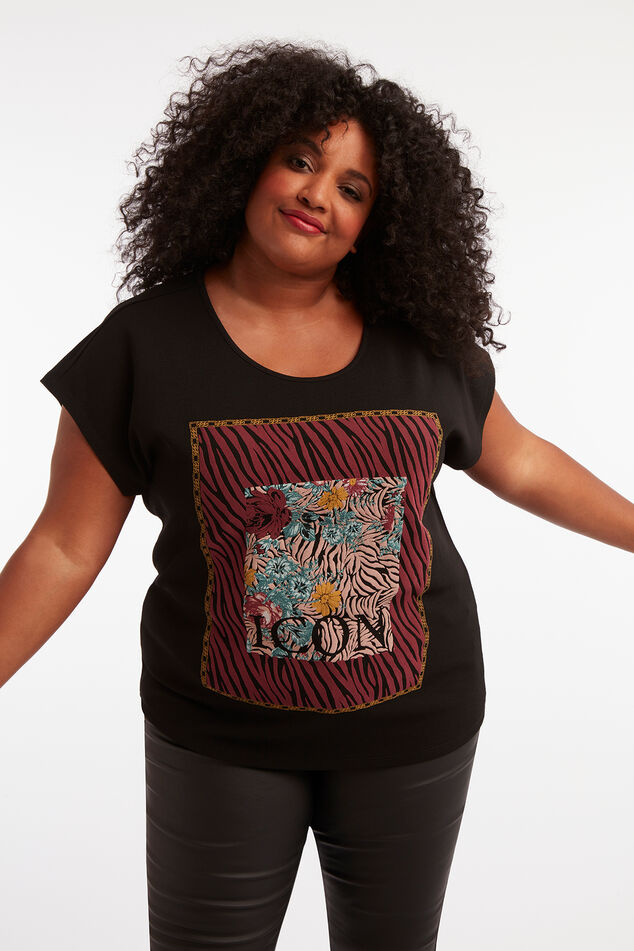 T-shirt met waxprint image number 4