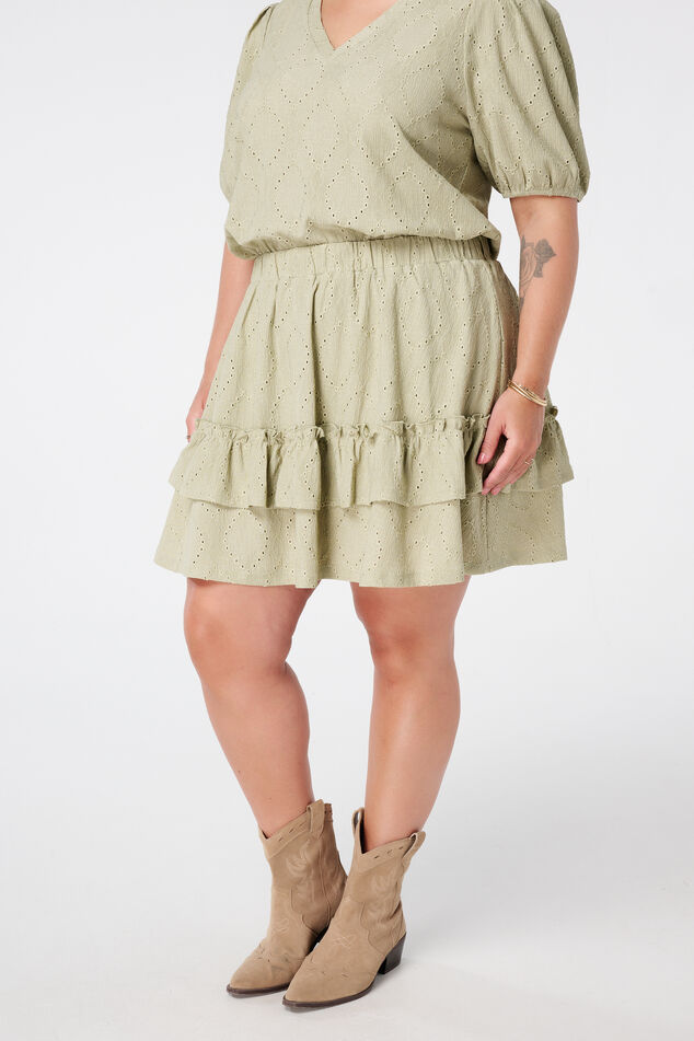 Rok met broderie-look image number 3