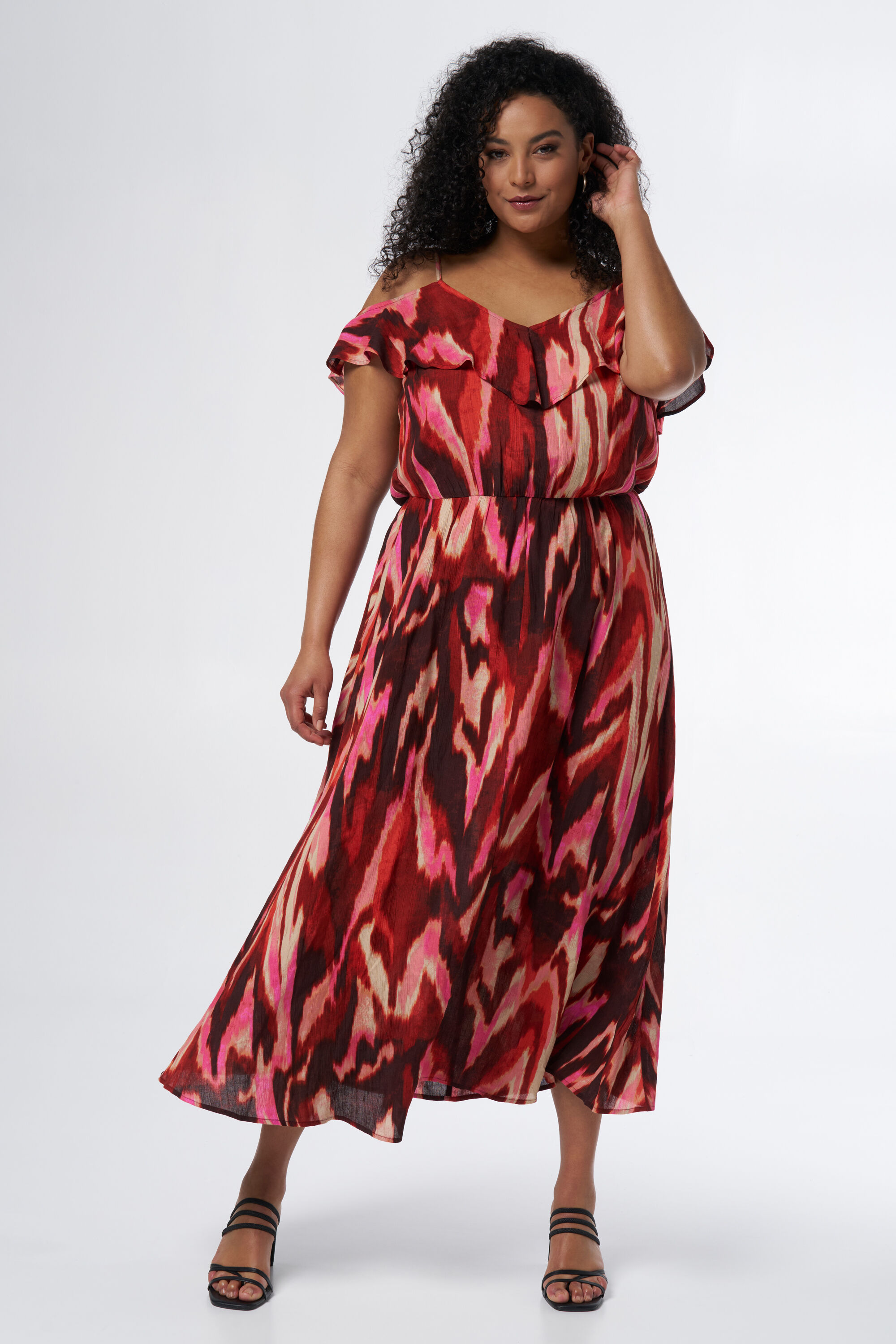 Robe midi &agrave; imprim&eacute; image number 6