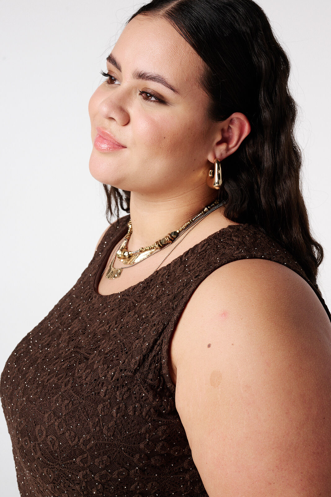 Top en dentelle avec strass image number 4