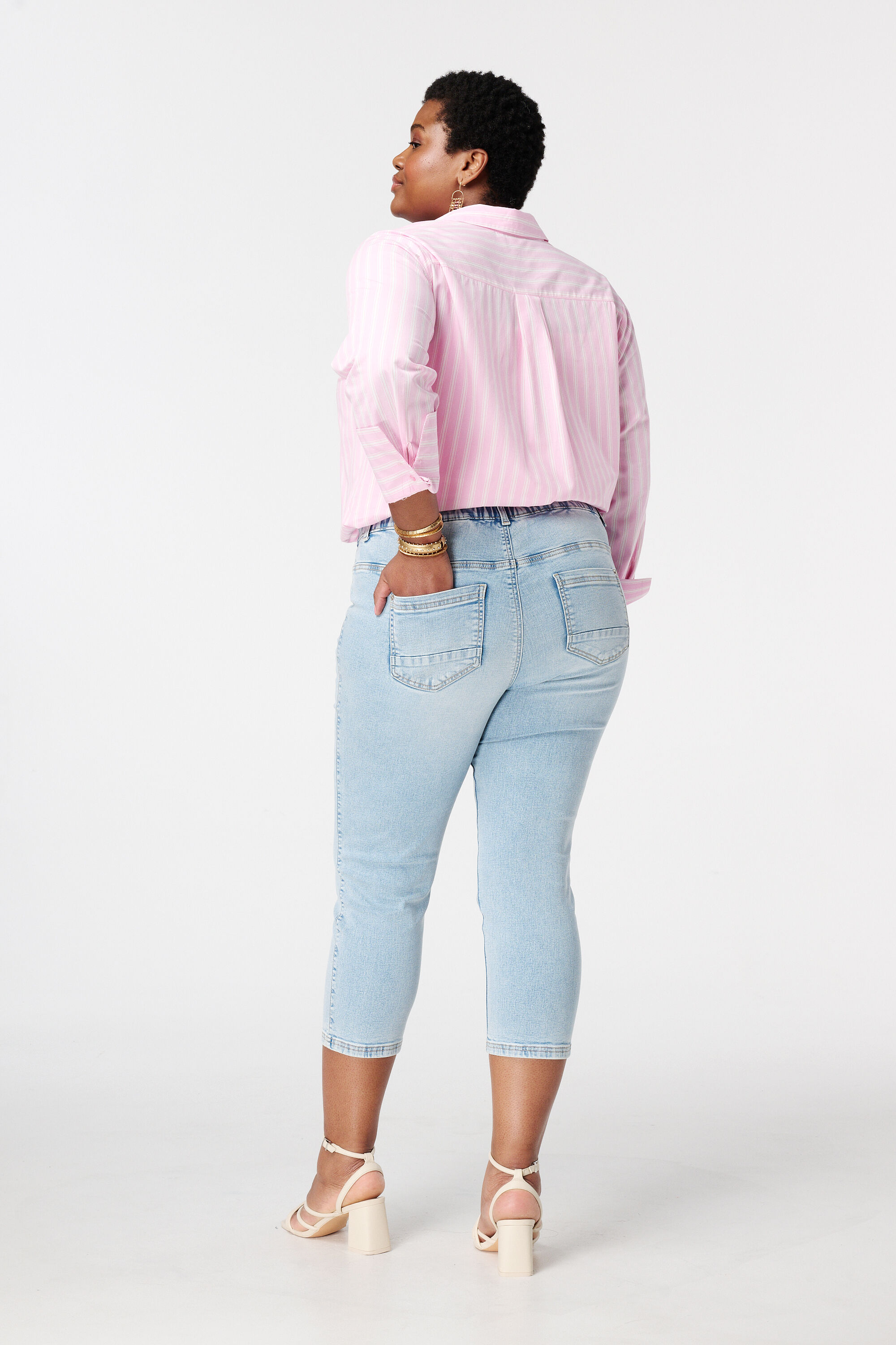 Tregging met denim look image number 3