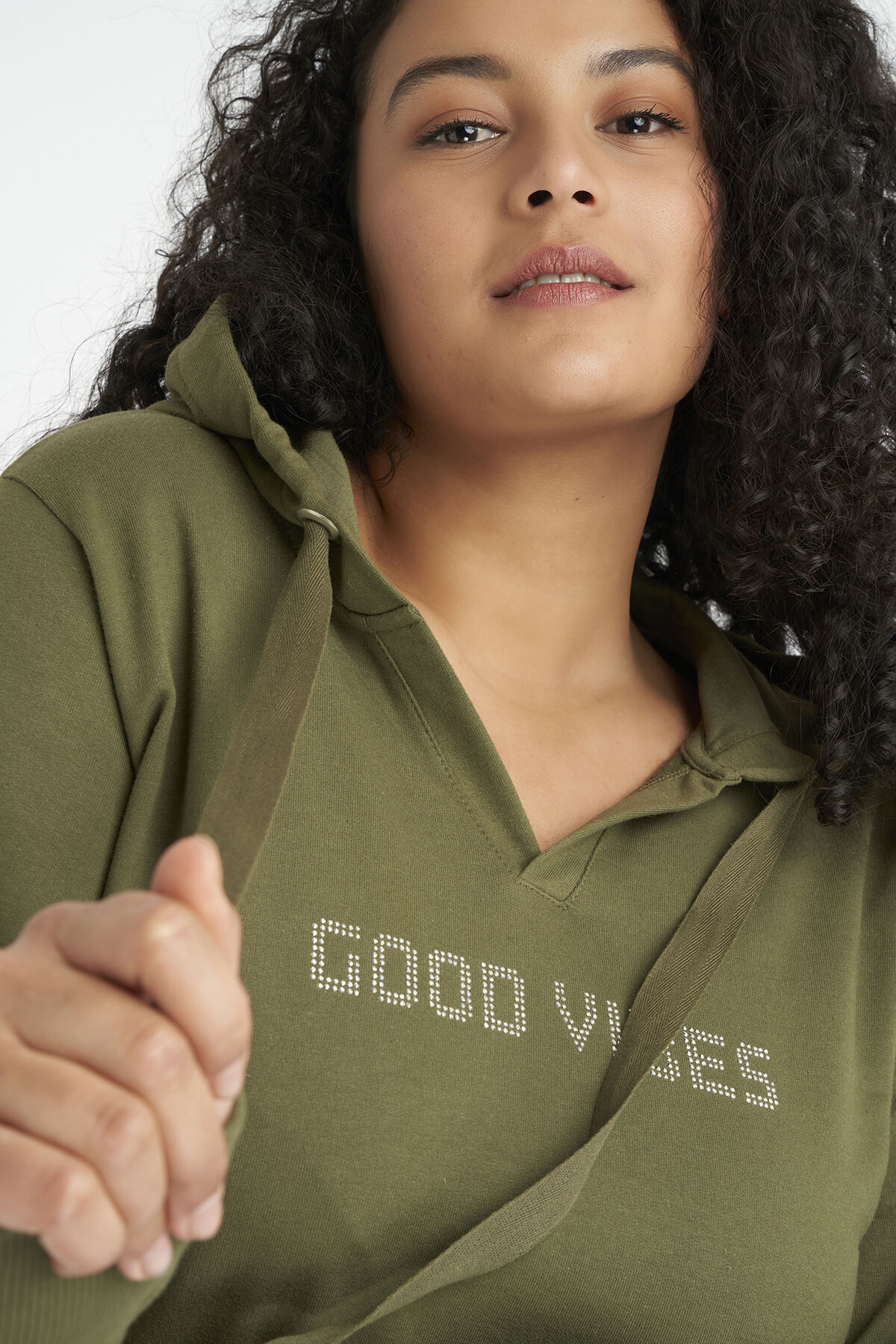 Lange sweater met opdruk image number 4