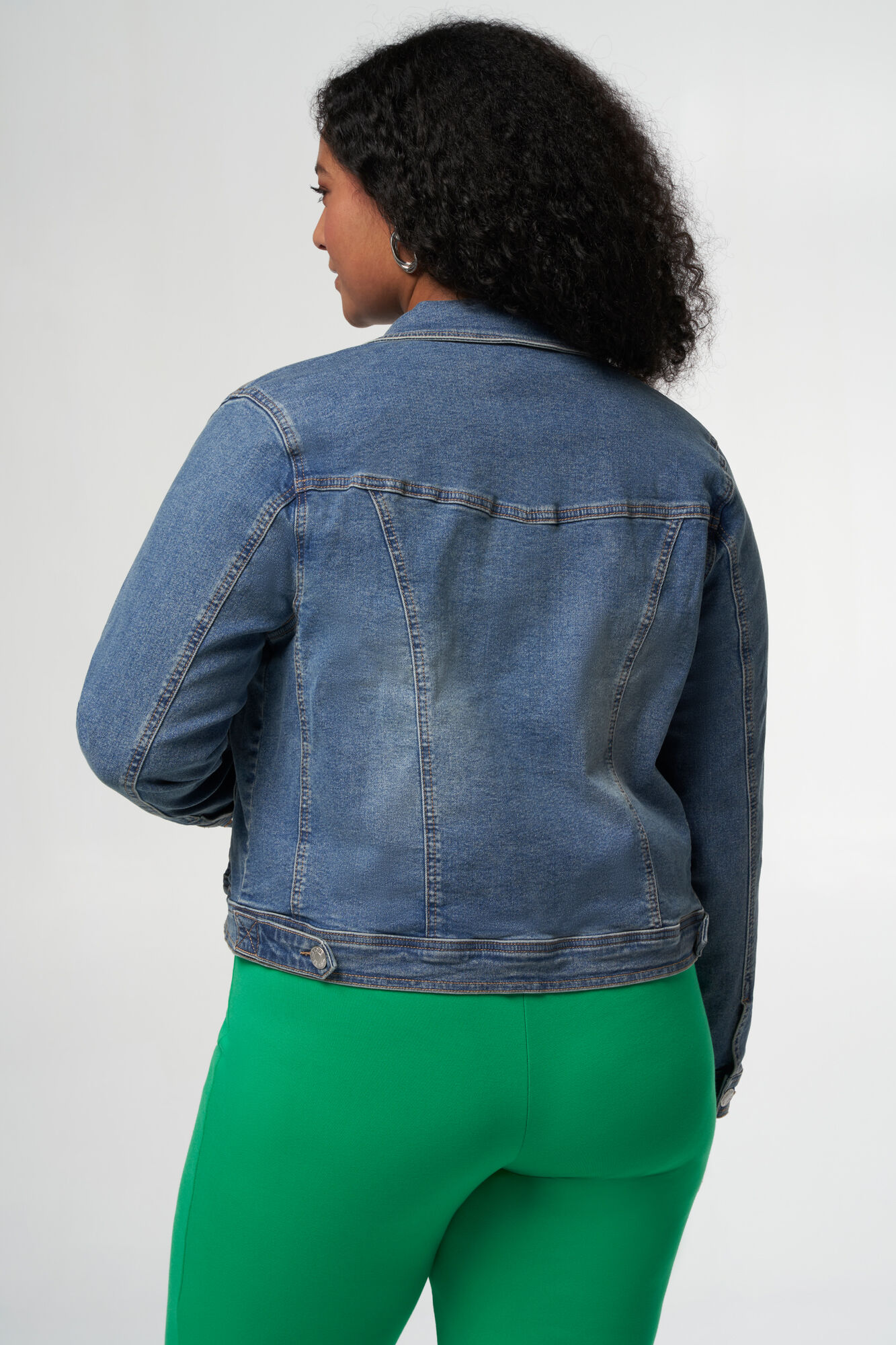Denim jasje met stretch image number 3