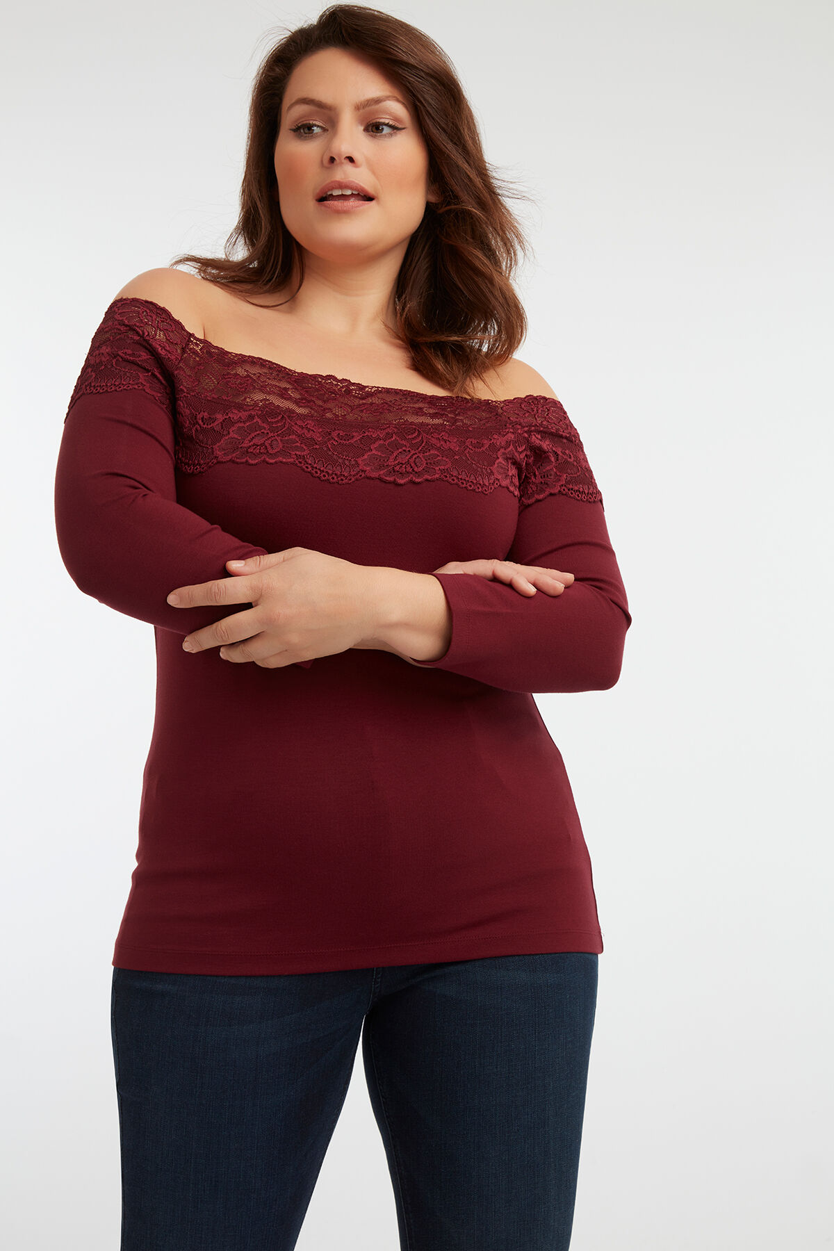 Top met kanten boord image number 3