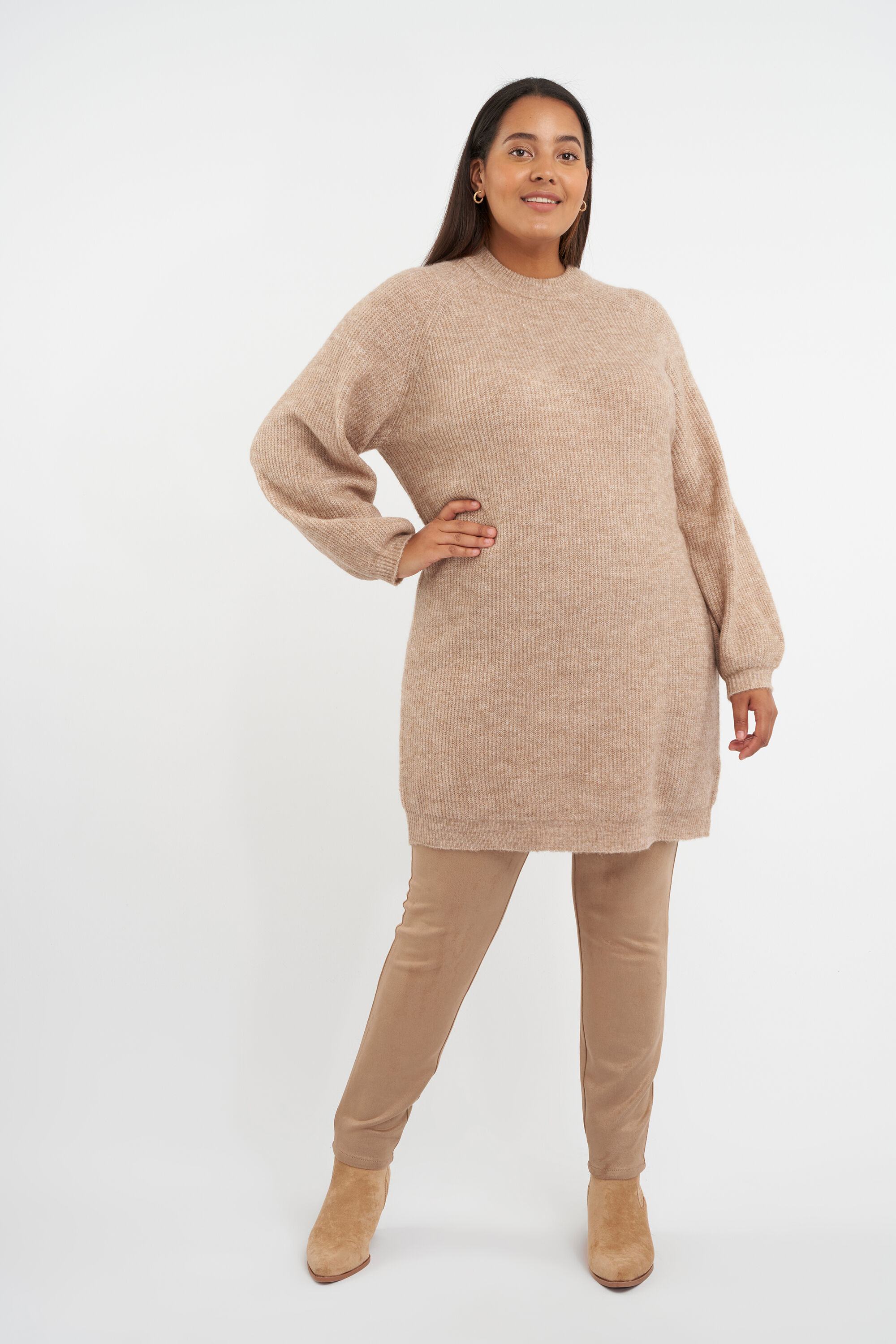 Gebreide lange trui image number 5