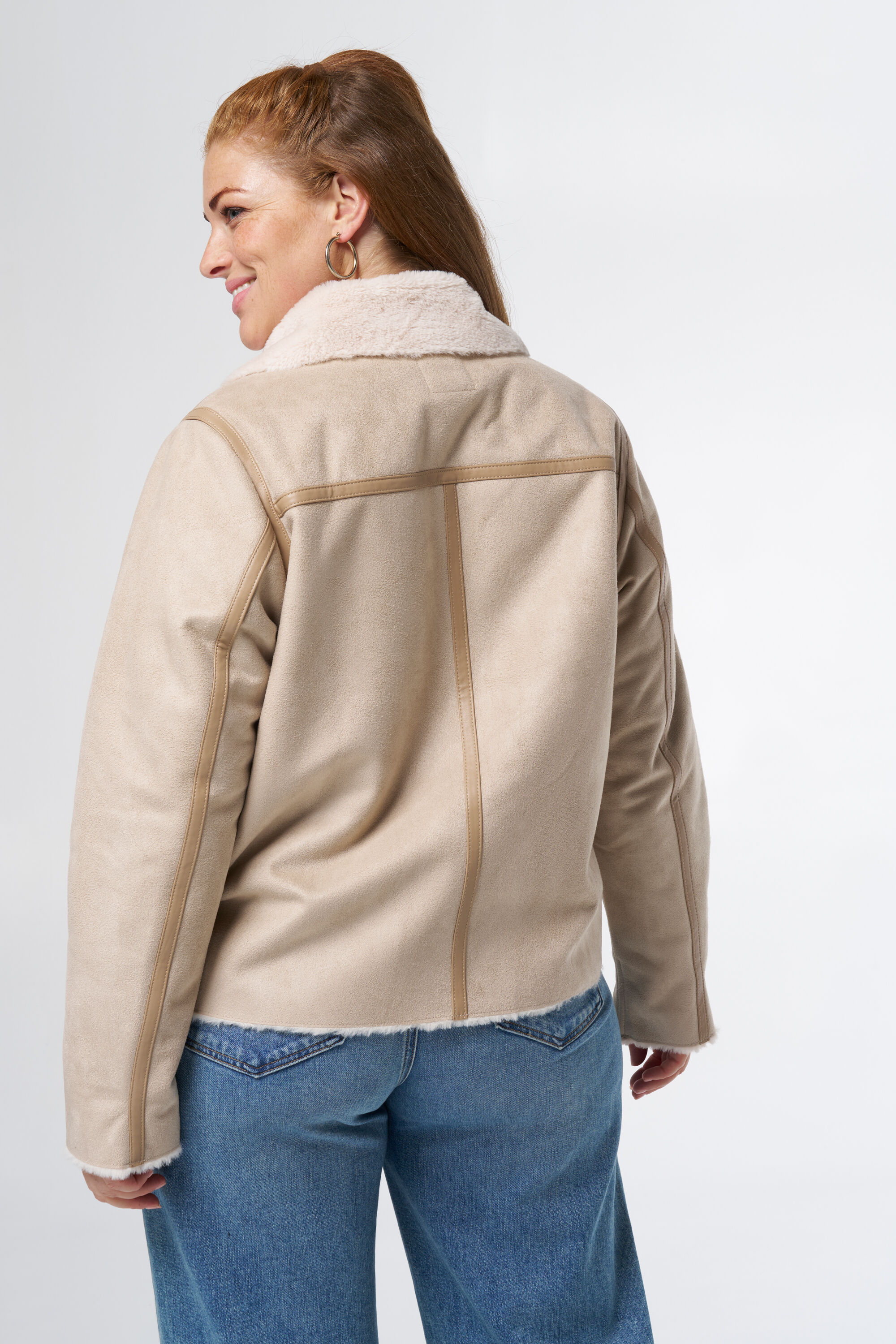  Suede look biker jas image number 3