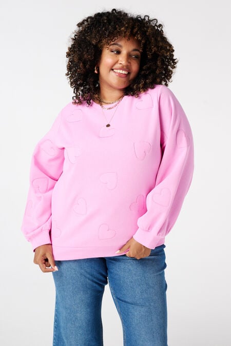 Sweater met geborduurde hartjes Sweater met geborduurde hartjes