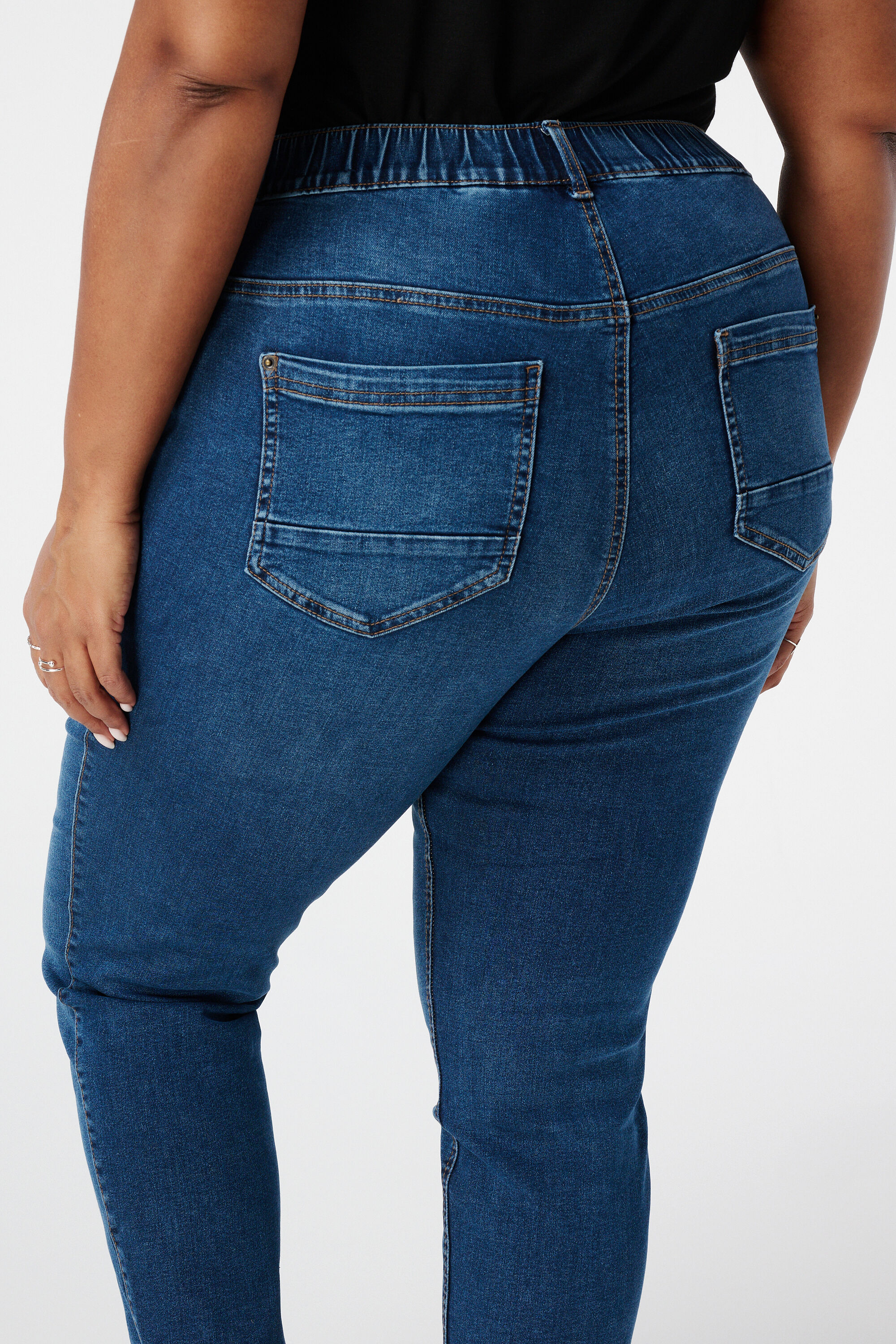 Tregging met denim look image number 4