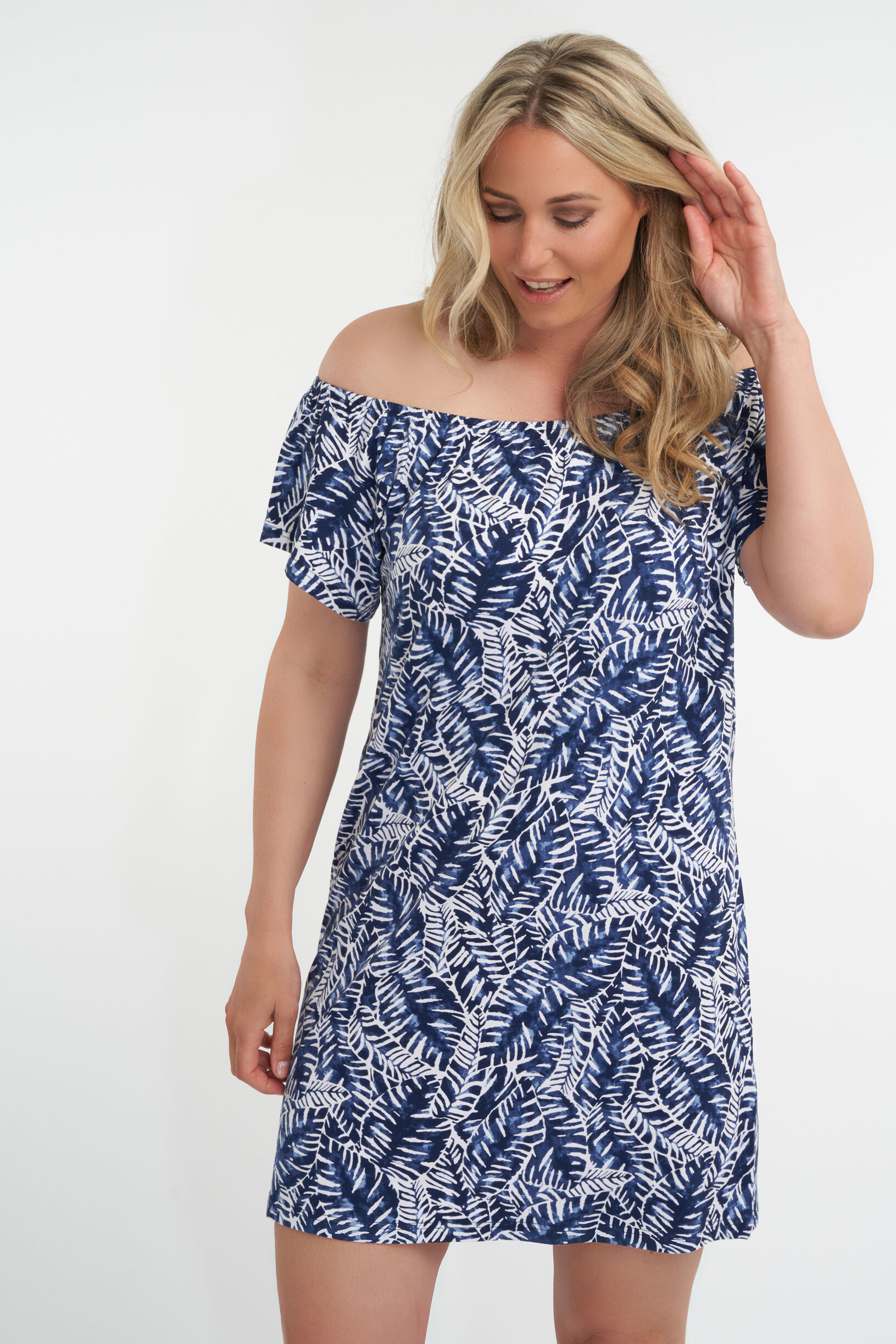 Off shoulder jurkje  image number 6