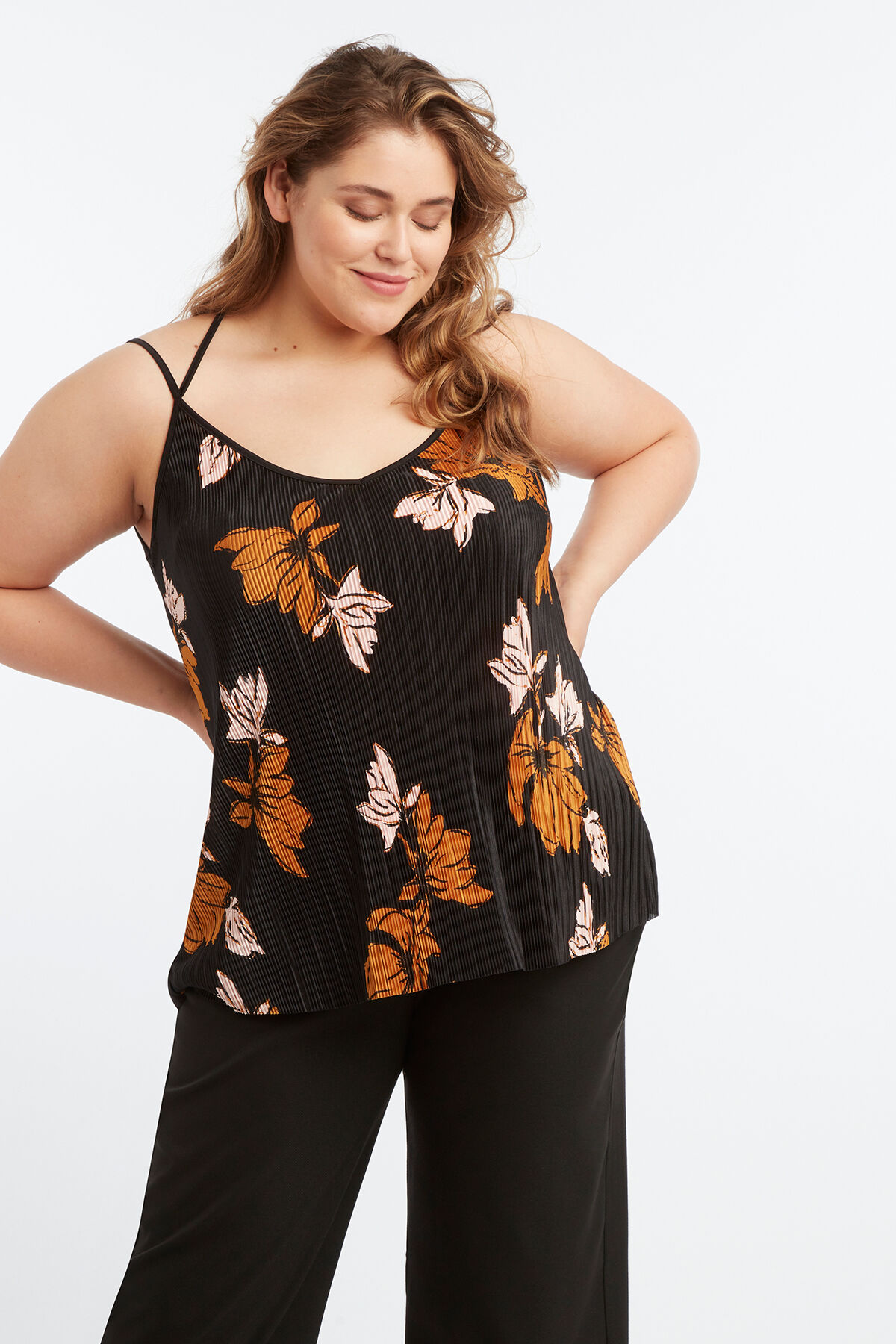 Pliss&eacute; top met bloemenprint image number 4