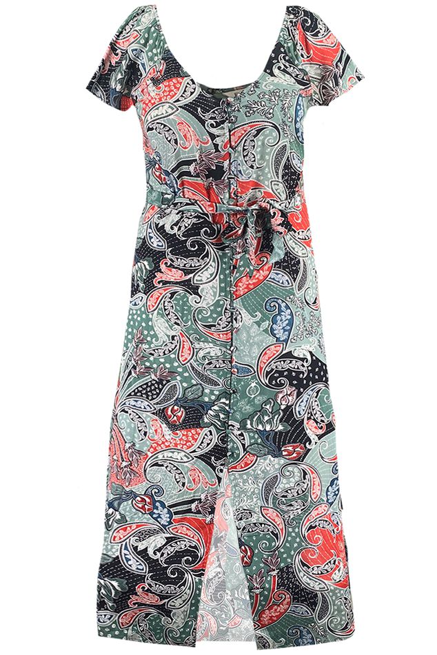 Lange jurk met paisleyprint image number 2