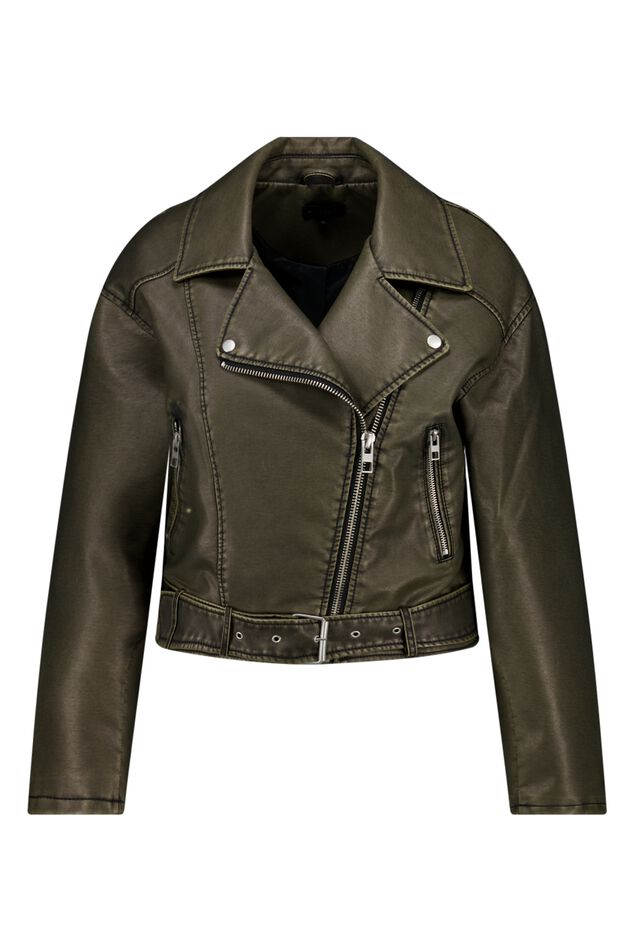 Une veste de style biker oversized au look en cuir image 1