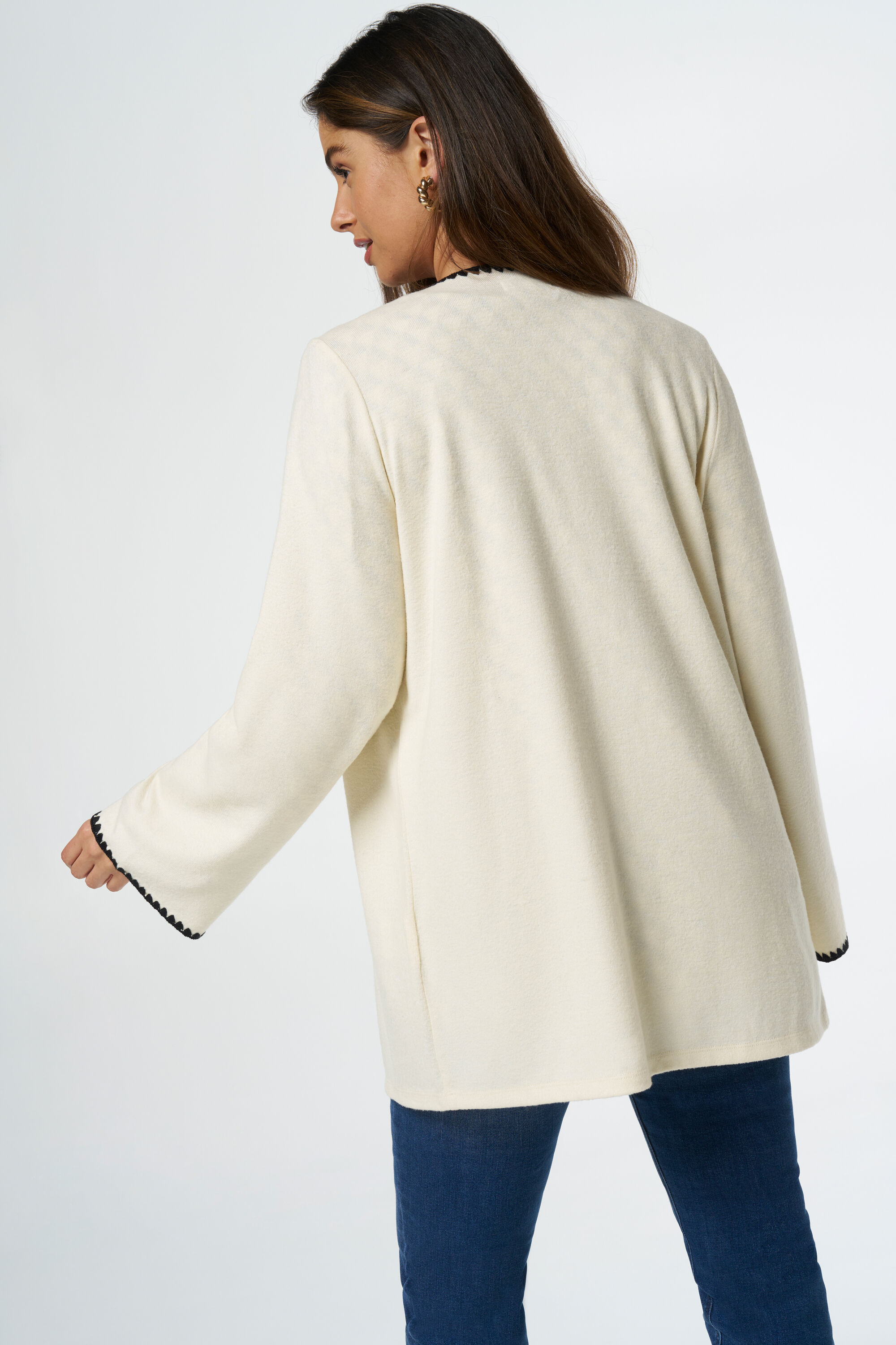 Vest met contrast streep image number 3