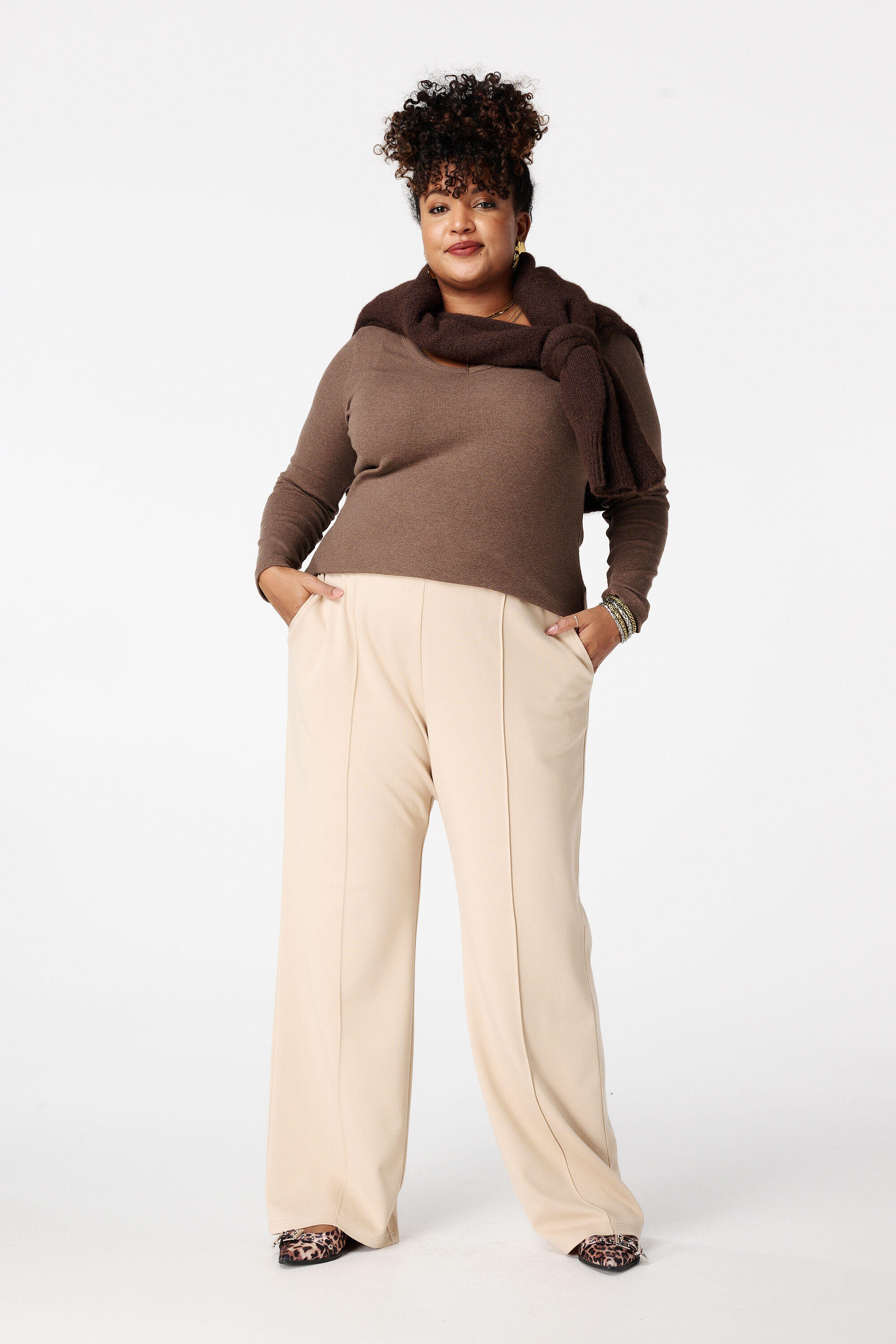 Haut c&ocirc;tel&eacute; &agrave; manches longues image number 5