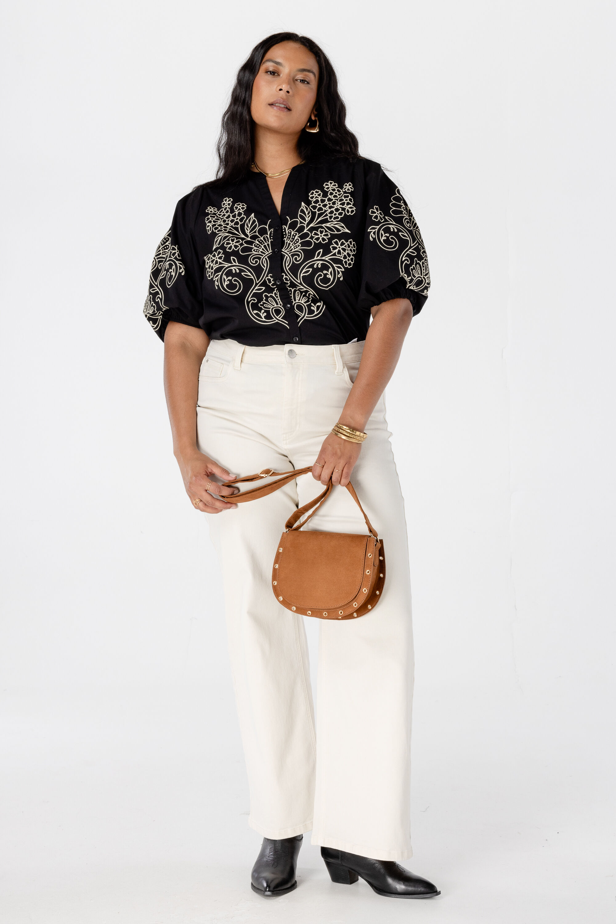 Blouse met pofmouw image number 5