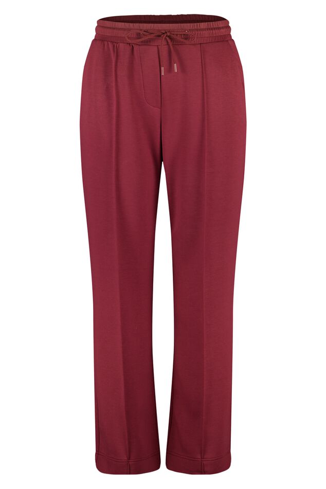 Broek met elastische taille en siernaad image number 1