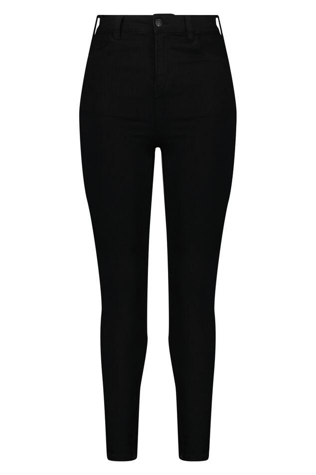 Skinny leg high waist jeans CHERRY image number 1