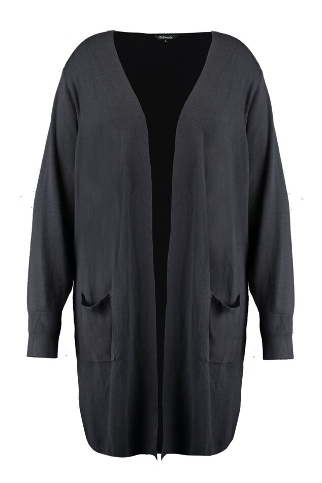 Fijngebreid openvallend vest image number 2