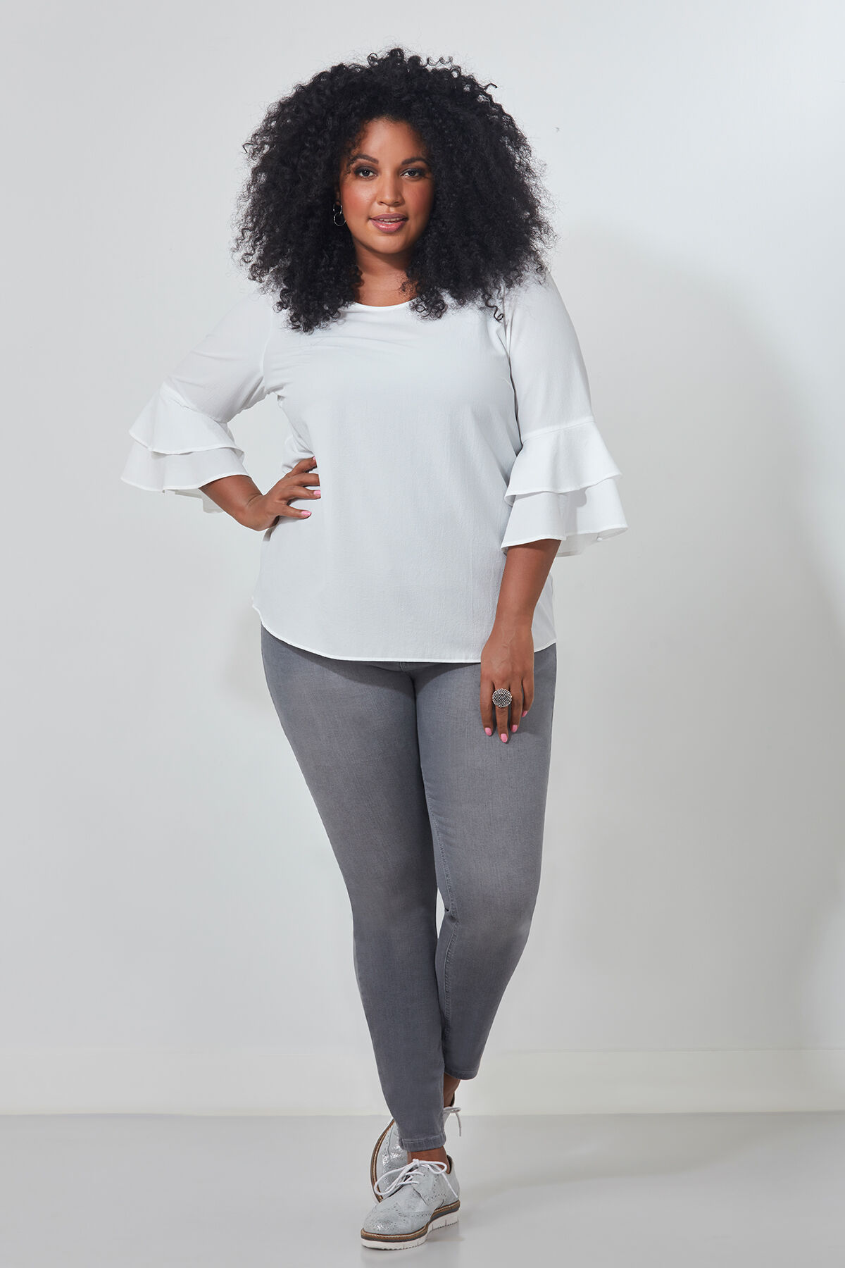 Chemisier &agrave; manches cloche image number 3