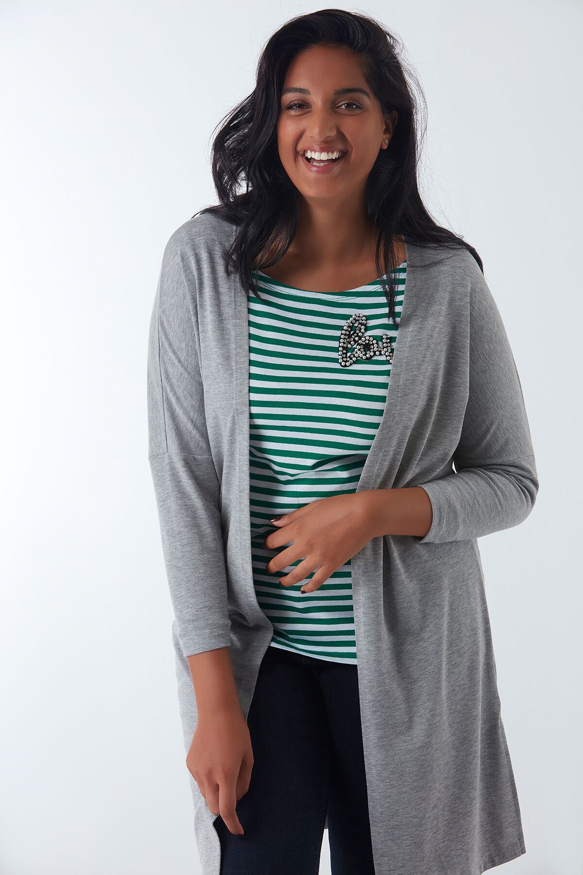 Cardigan long avec fentes image number 4