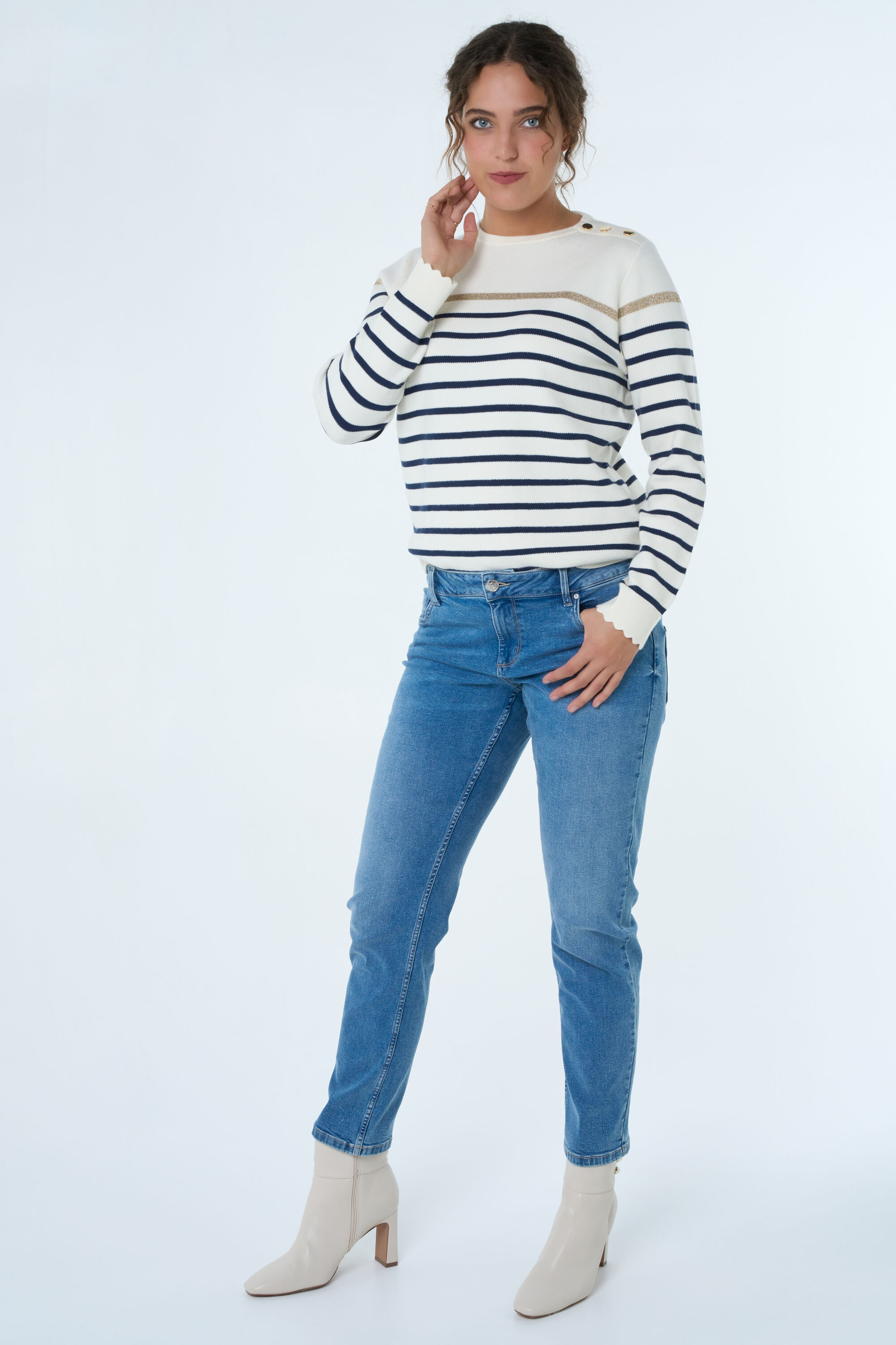 Loose leg jeans ROSE image number 7