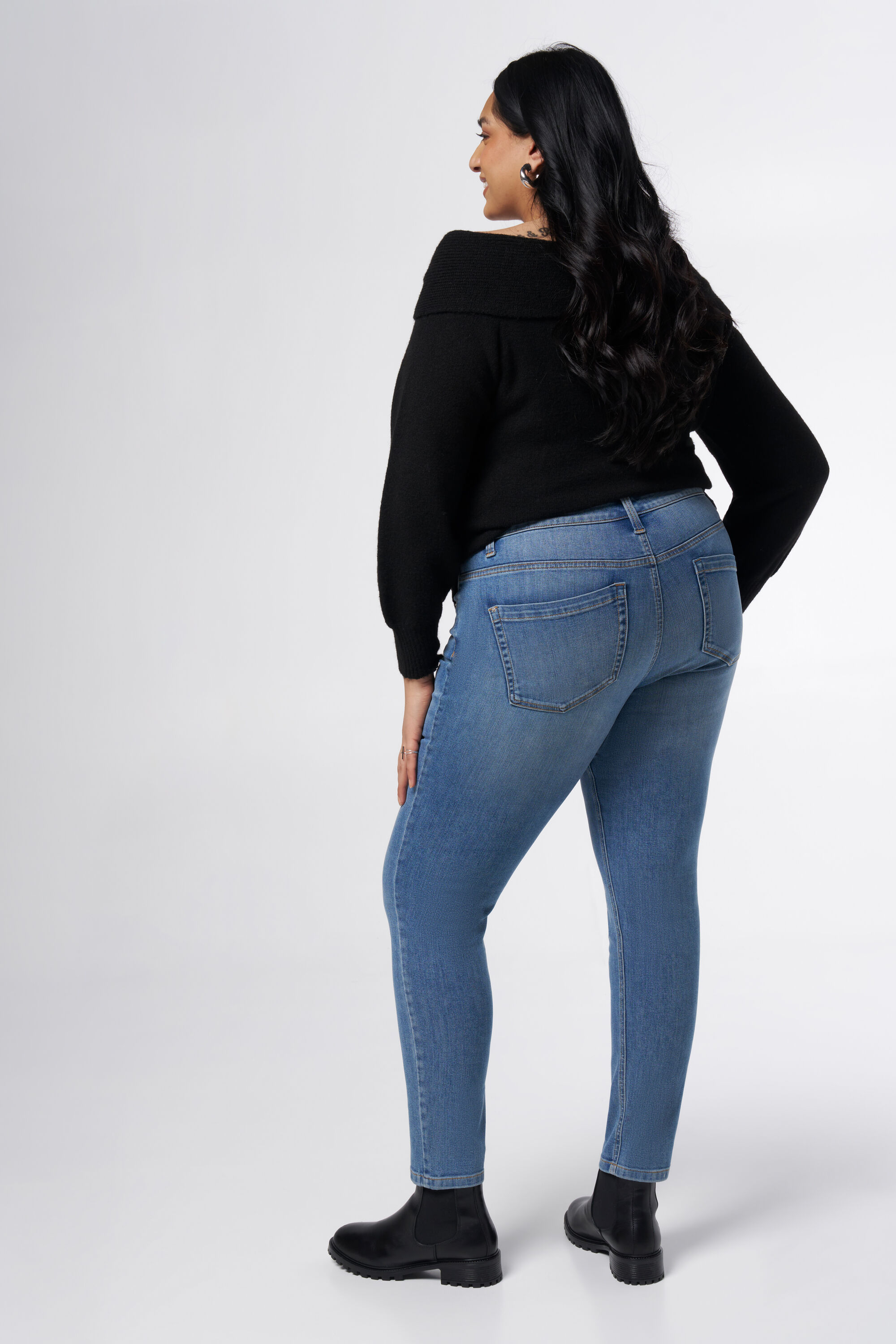 Slim leg jeans IRIS met stretch image number 3