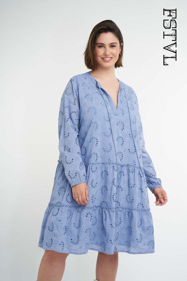 Gelaagde A-lijn jurk image number 0